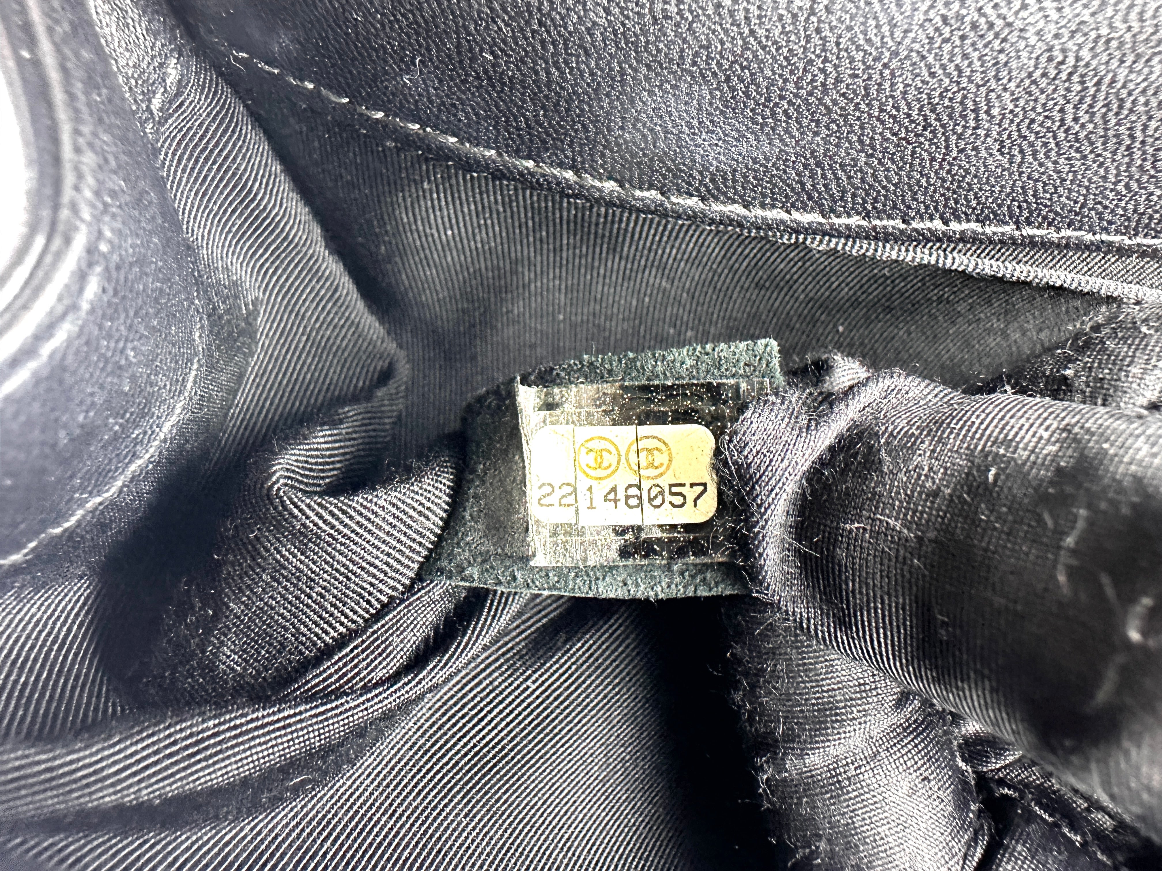 Chanel LeBoy Black Quilted Patent Leather Flap Bag With Gold Buckle(22***57) CC2358