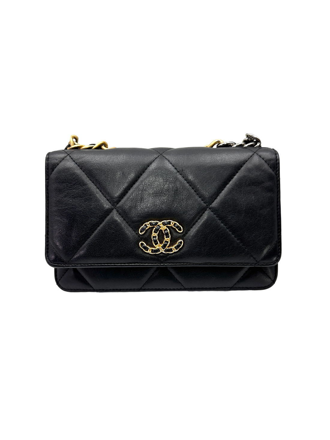 Chanel 19Bag Black Quilted Leather Wallet On Chain(29***07) CC2362