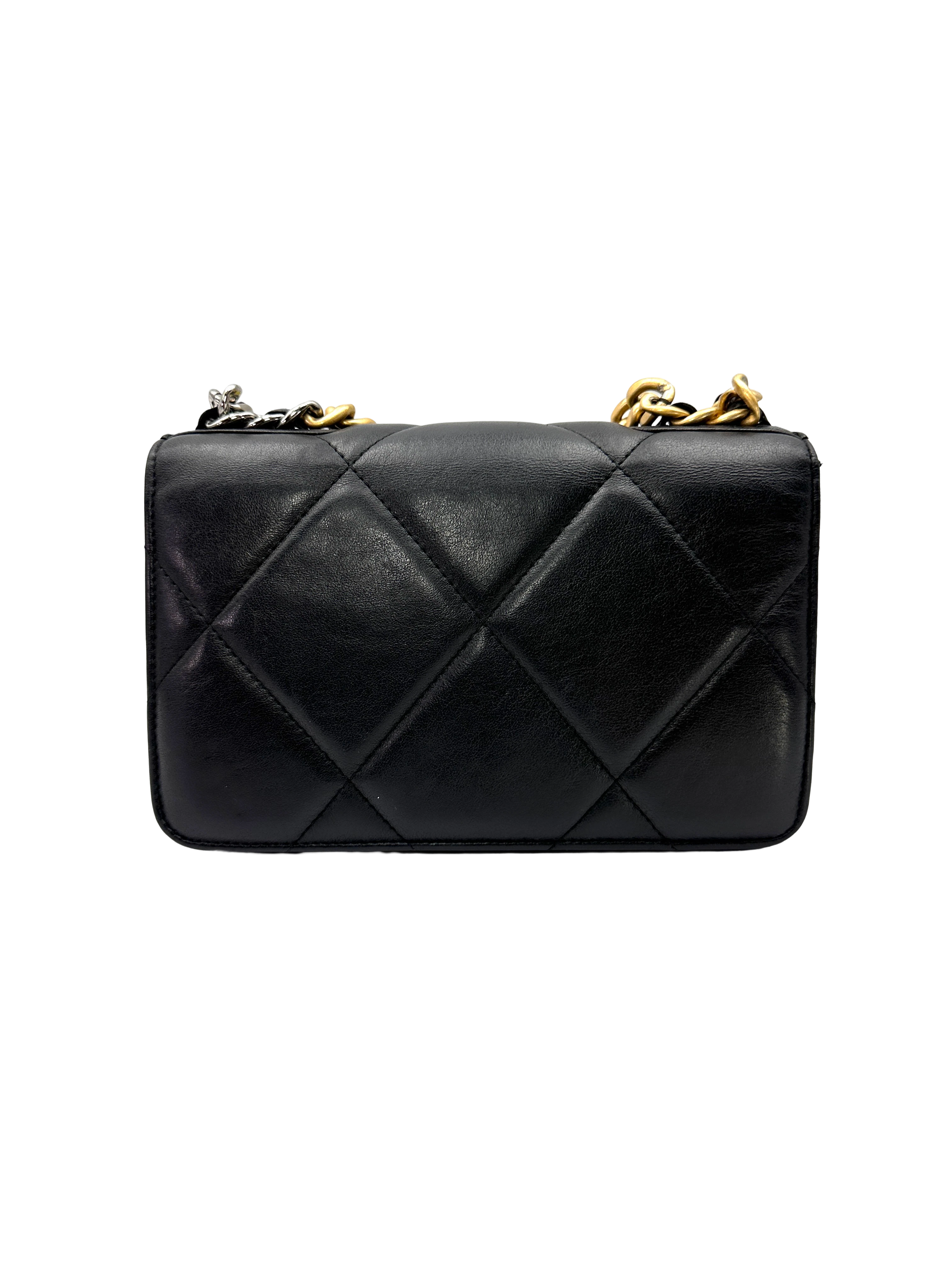 Chanel 19Bag Black Quilted Leather Wallet On Chain(29***07) CC2362