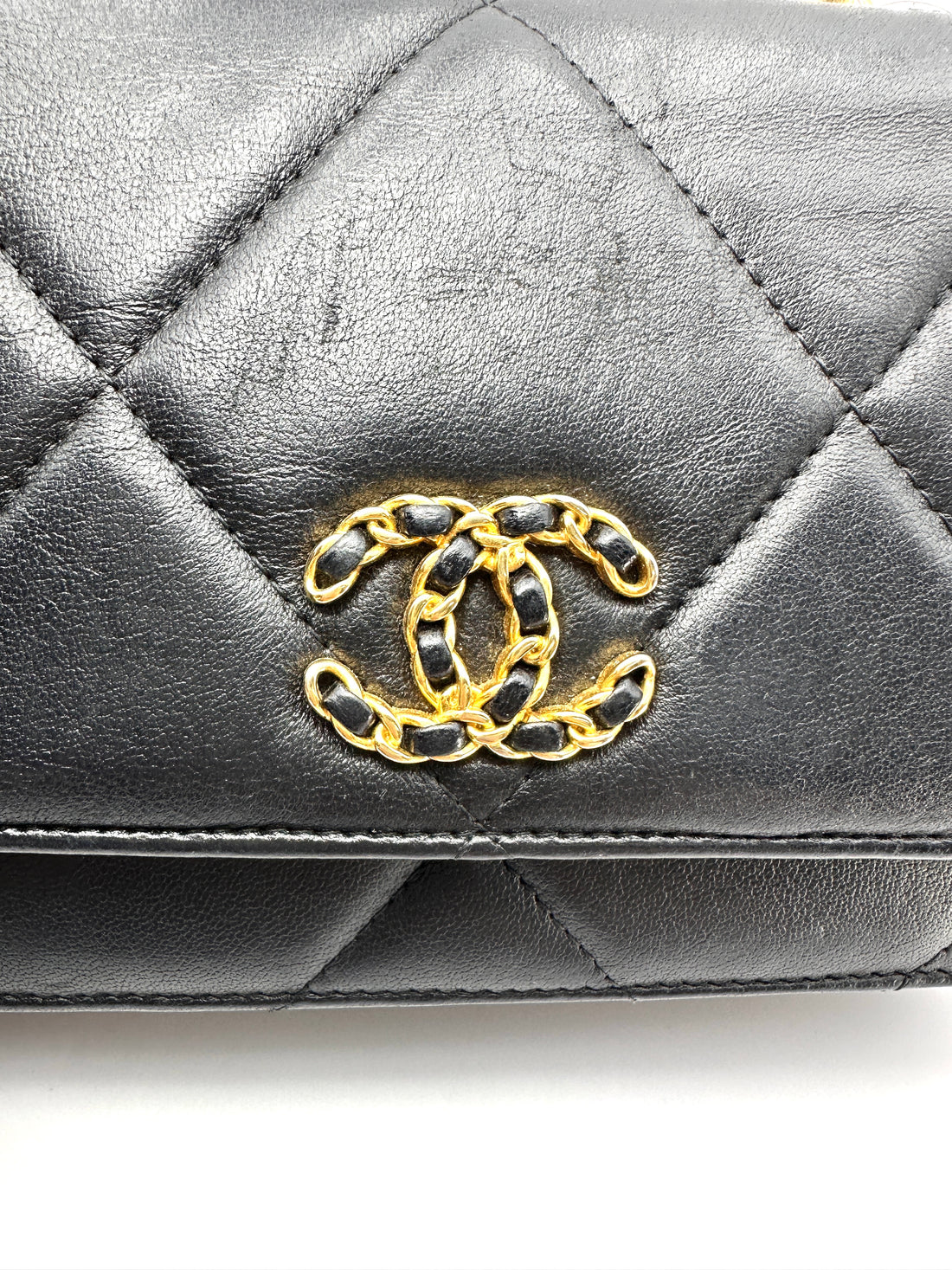 Chanel 19Bag Black Quilted Leather Wallet On Chain(29***07) CC2362
