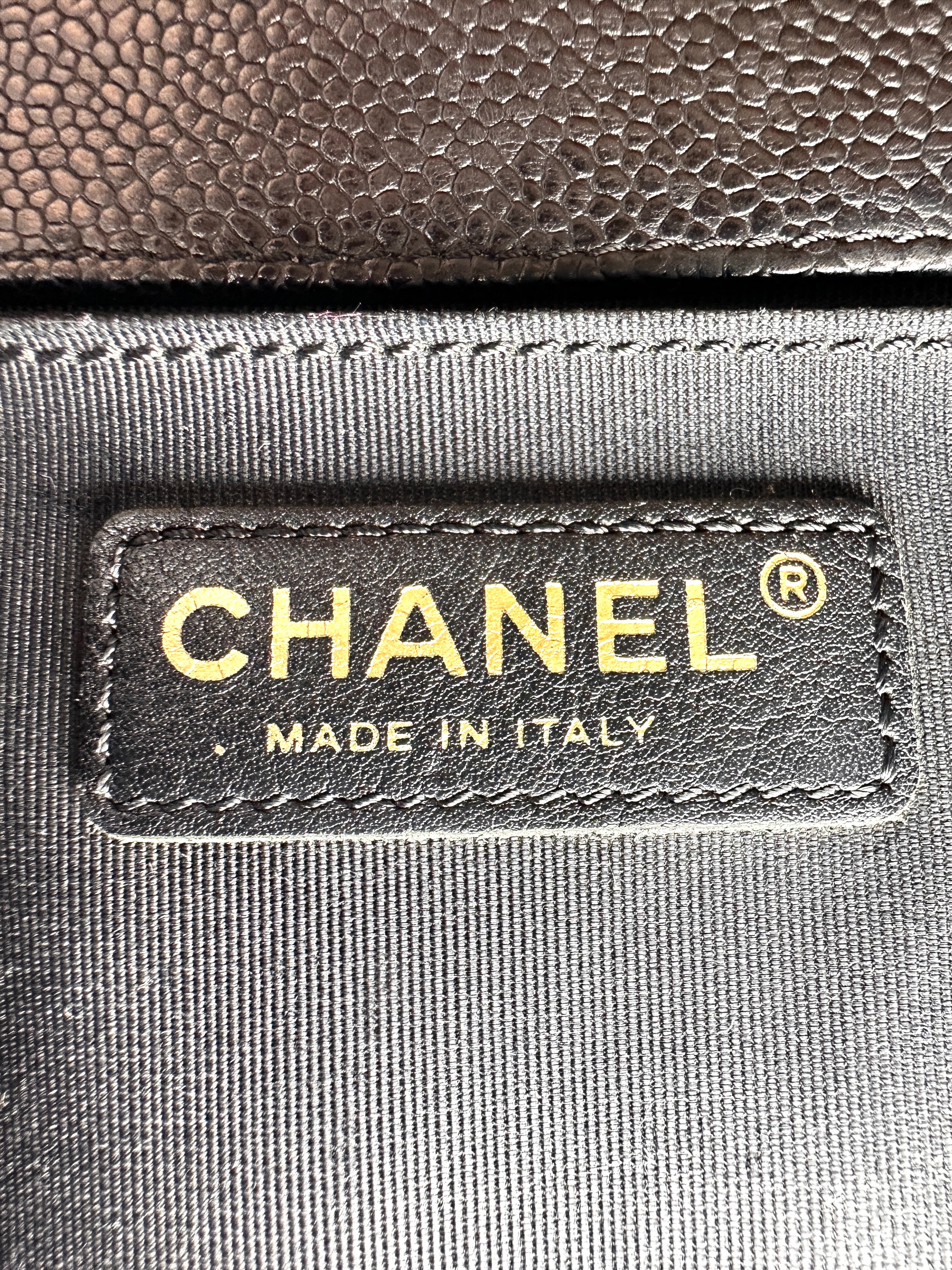 Chanel LeBoy Black Quilted Leather Medium Size Flap Bag With Gold Buckle(20***69) CC2365