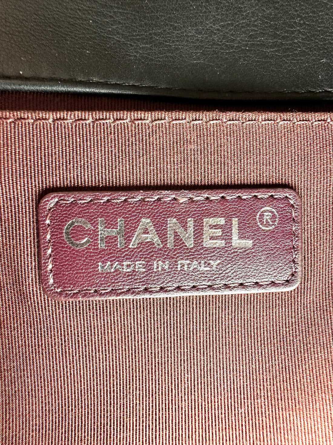 Chanel LeBoy Black Chevron Quilted Lambskin Flap Bag With Silver Buckle(19***14) CC2361