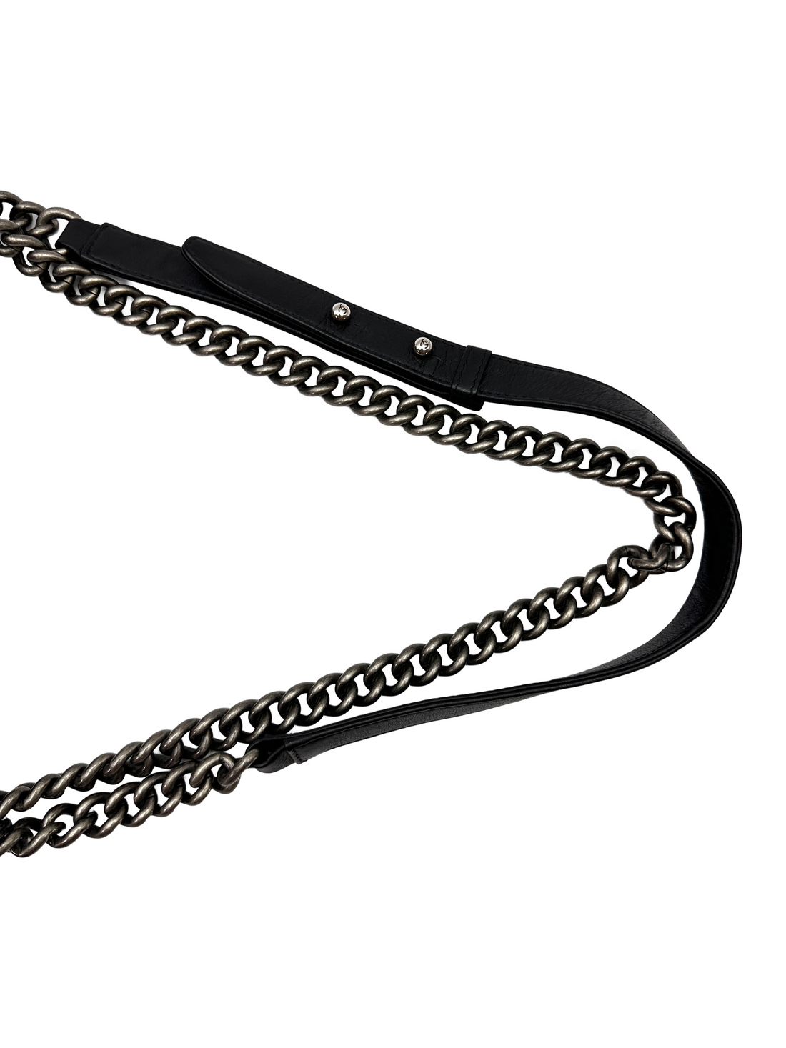 Chanel LeBoy Black Chevron Quilted Lambskin Flap Bag With Silver Buckle(19***14) CC2361