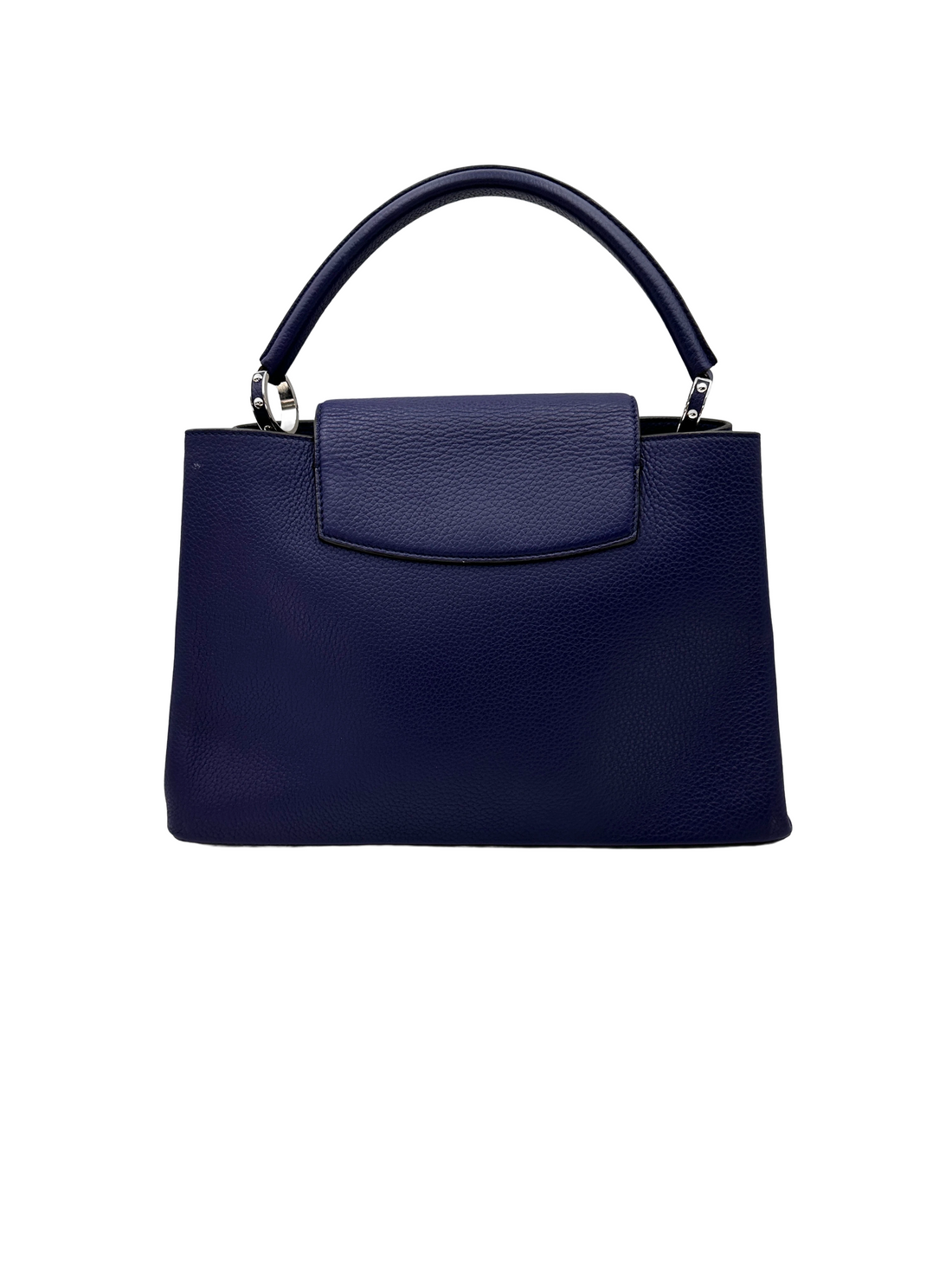 Louis Vuitton Capucines GM Navy Taurillon Leather Handle Bag LV3162