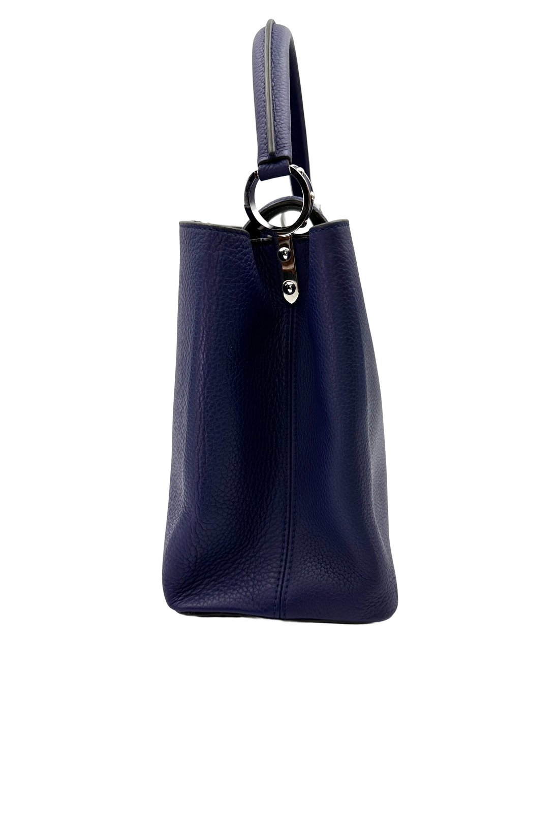 Louis Vuitton Capucines GM Navy Taurillon Leather Handle Bag LV3162
