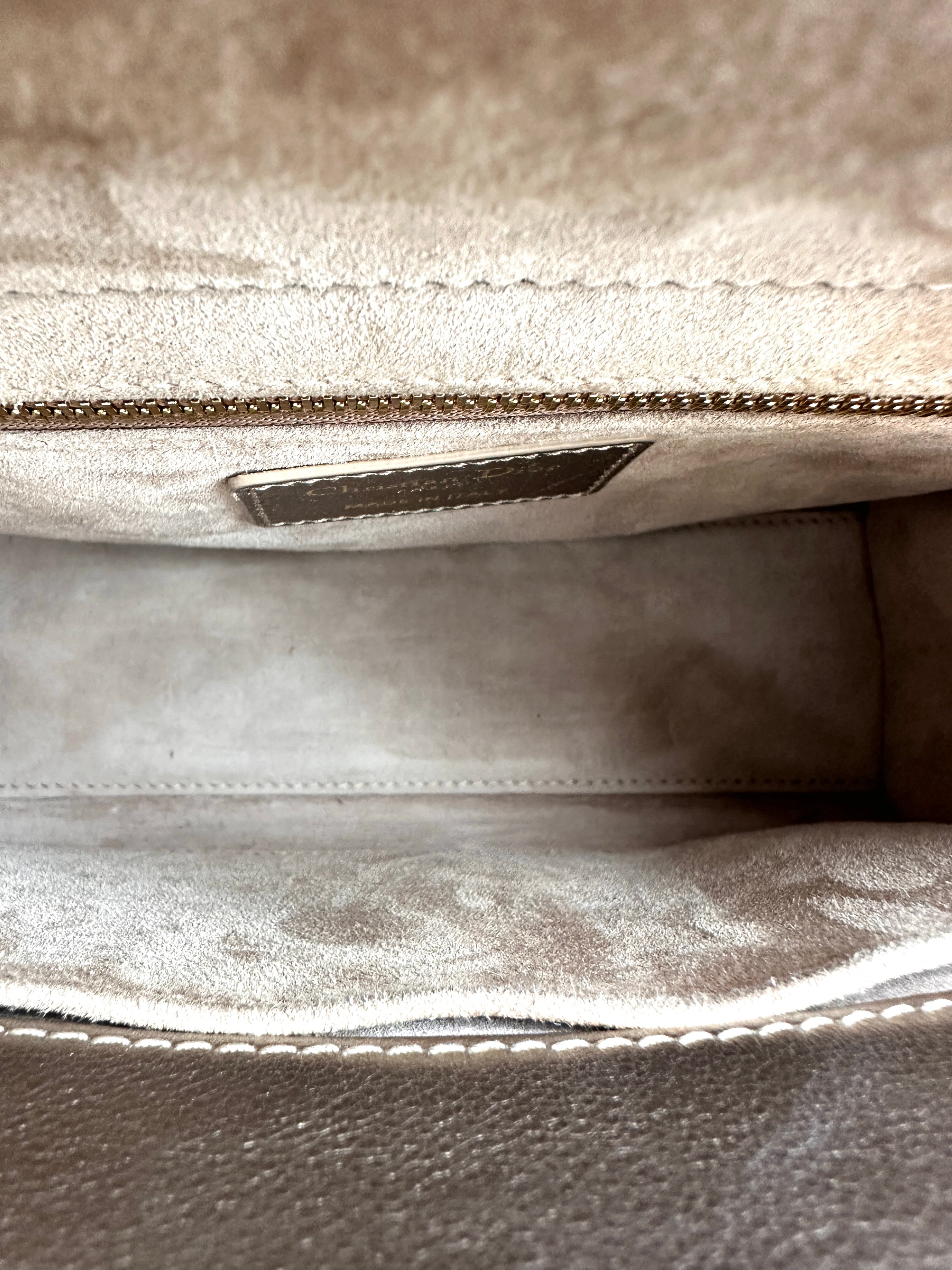 Christian Dior Lady Dior Gold Cannage Leather Handle Bag DR841