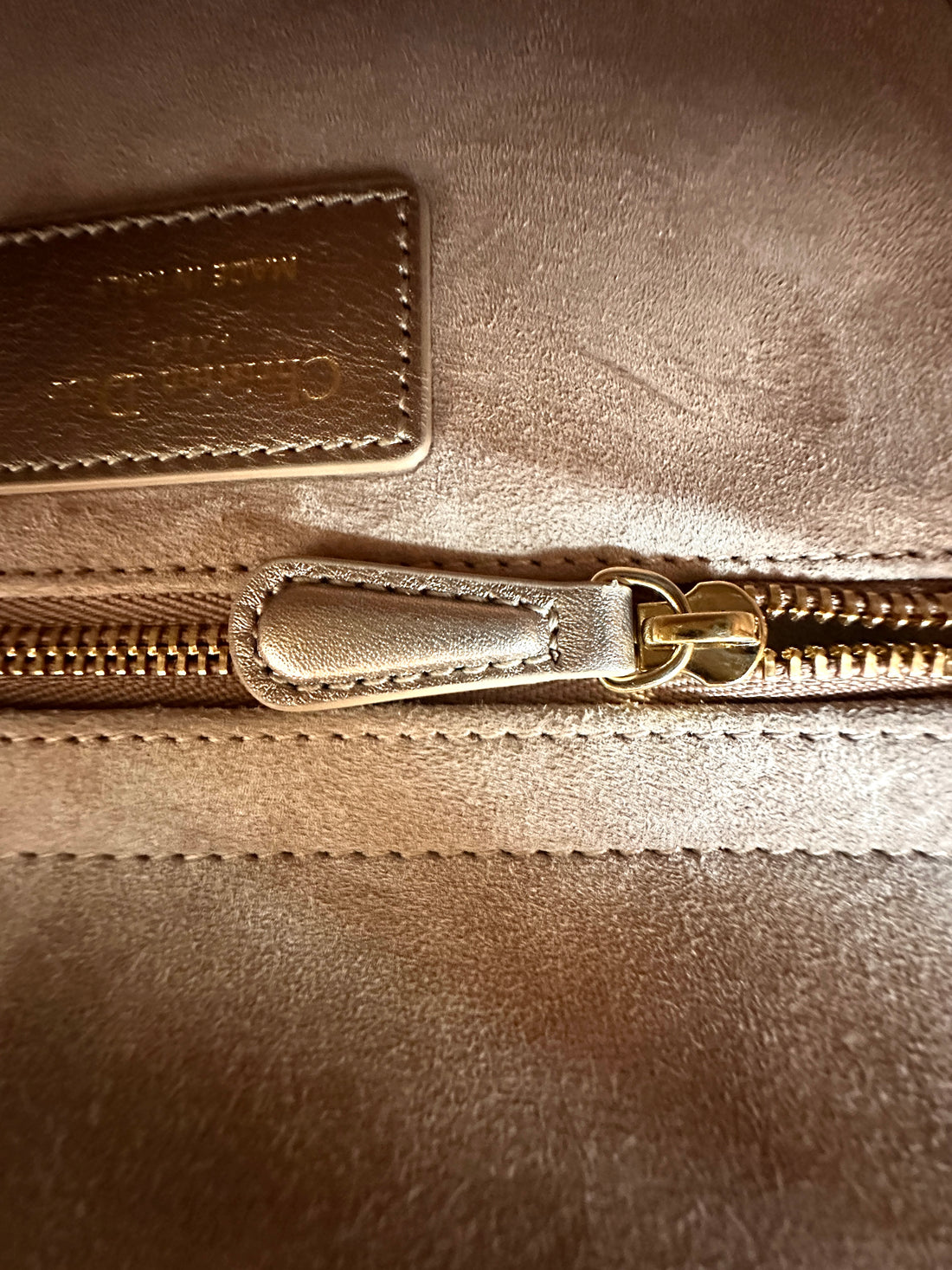 Christian Dior Lady Dior Gold Cannage Leather Handle Bag DR841