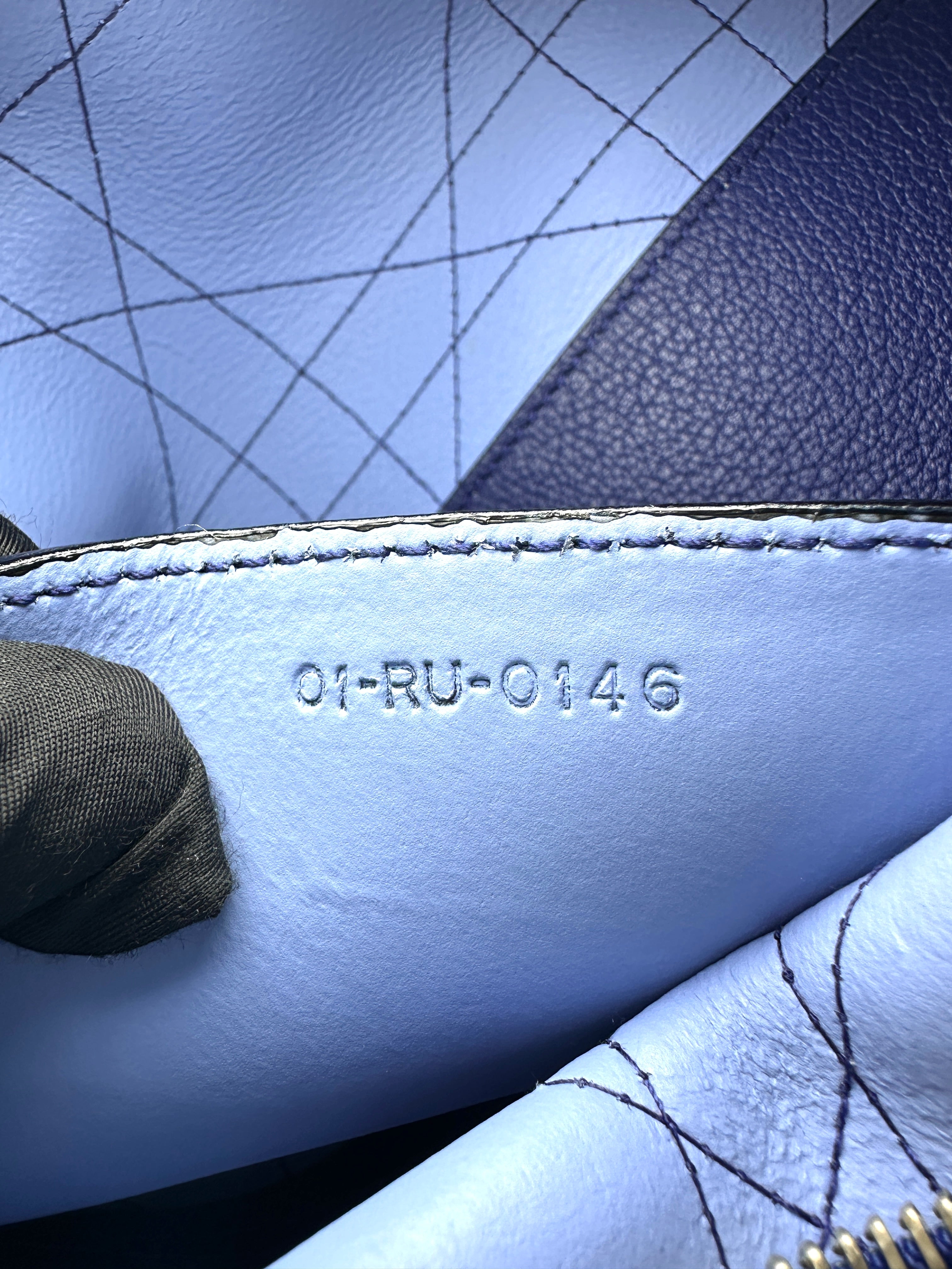 Christian Dior Ultradior Blue Canage Leather Shoulder Bag DR843