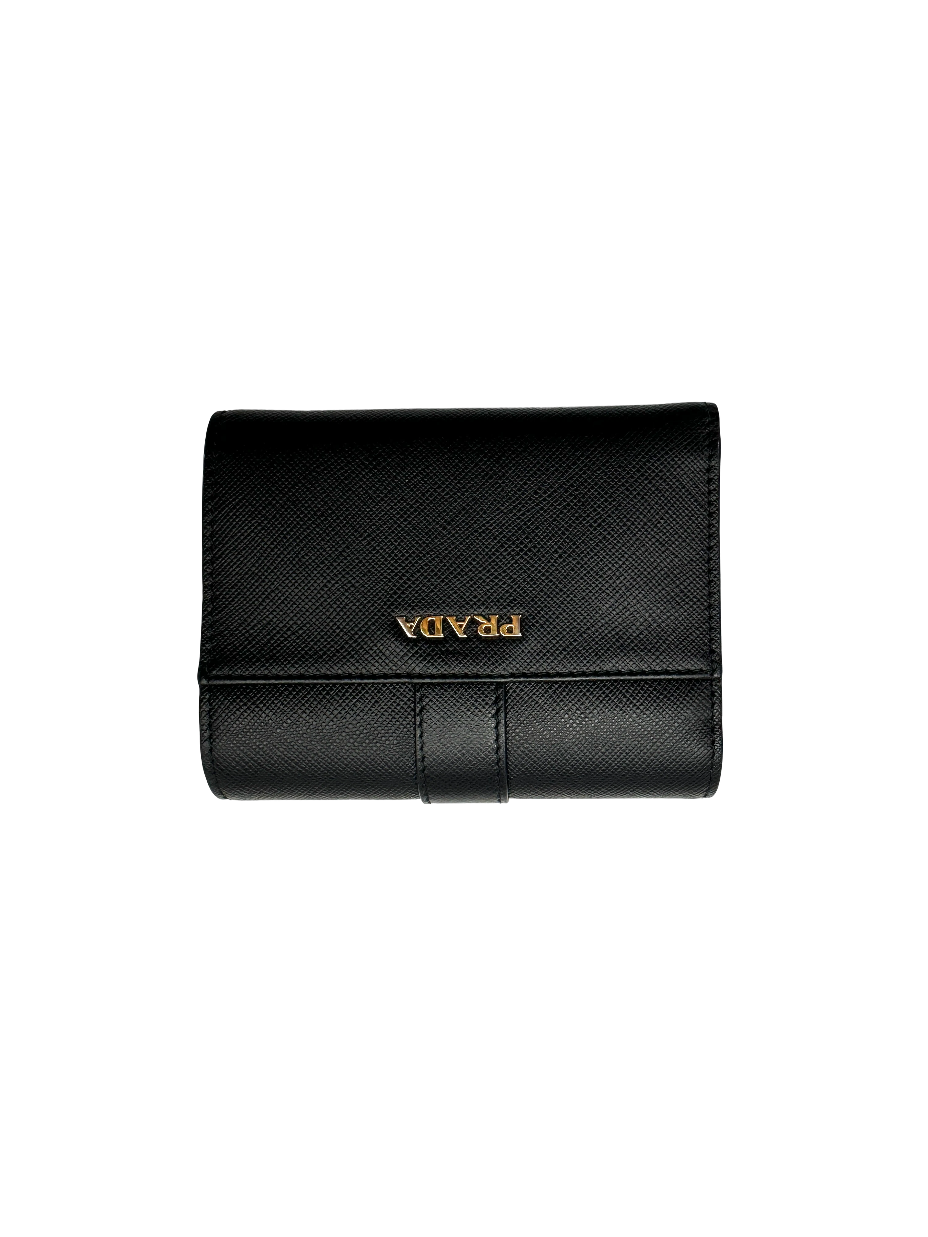 Prada Cahier Black Leather Wallet PR524