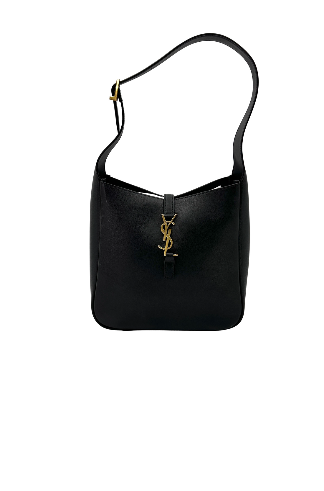 Saint Laurent Black Leather Hobo Bag SL273