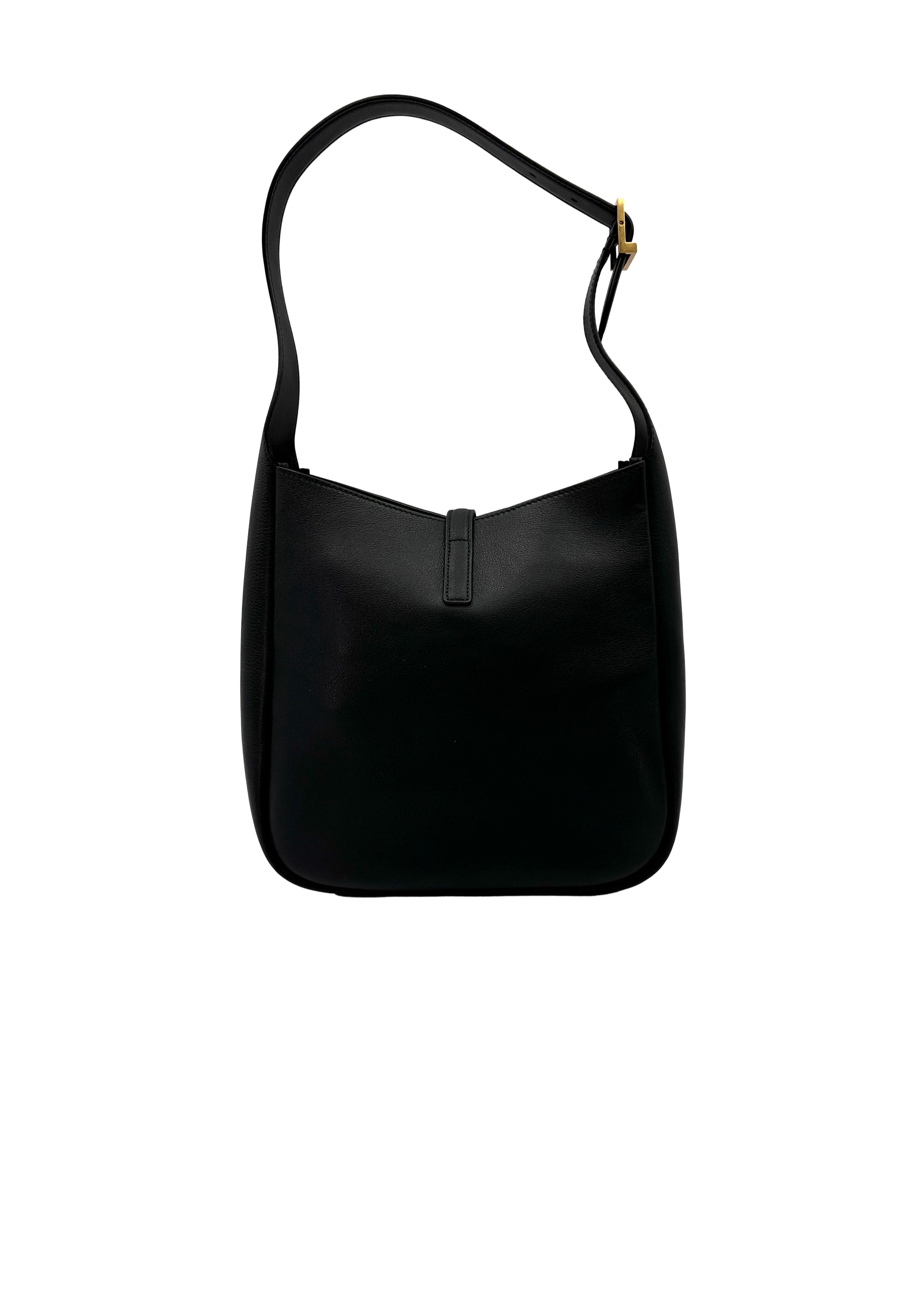 Saint Laurent Black Leather Hobo Bag SL273