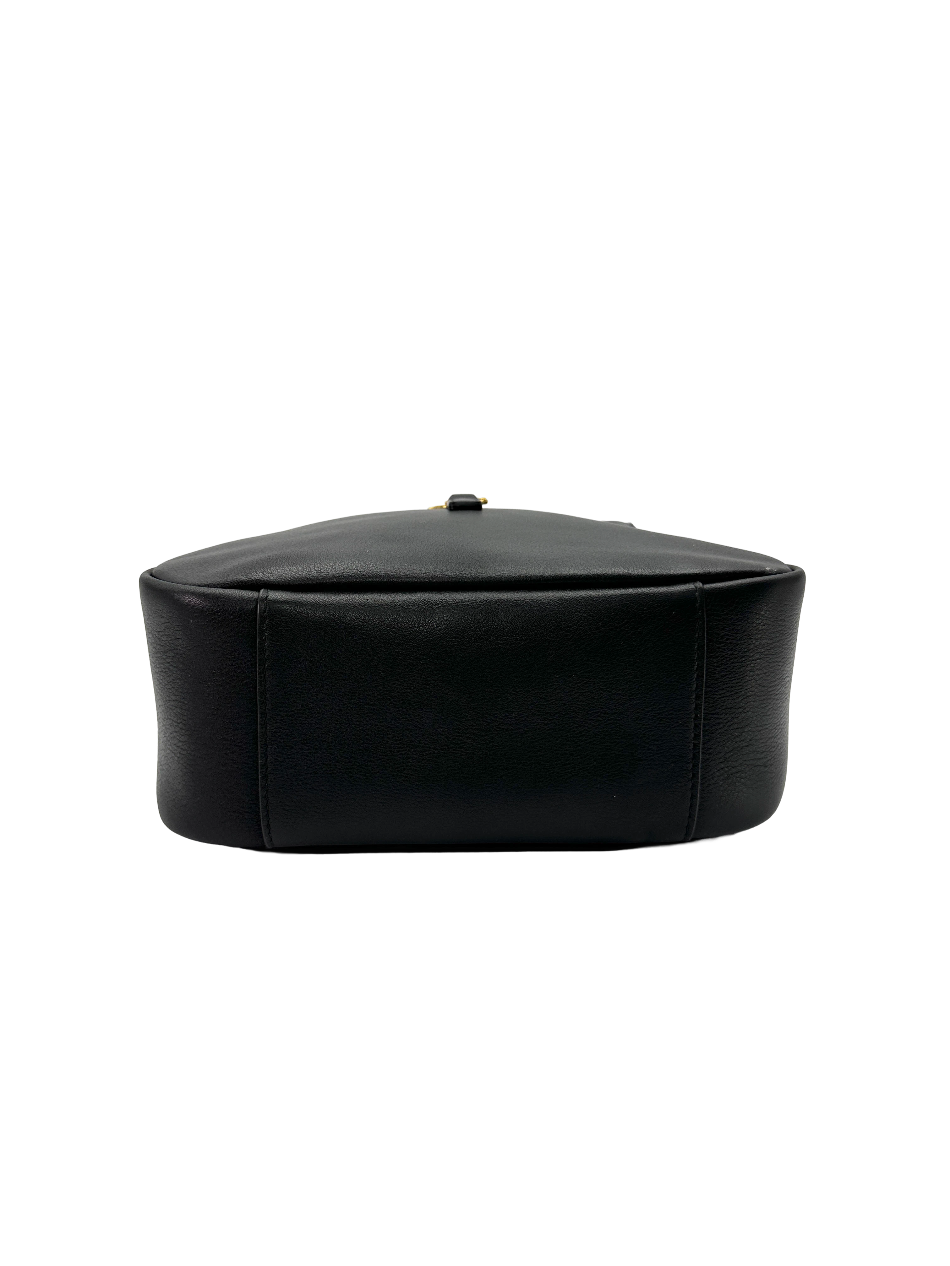 Saint Laurent Black Leather Hobo Bag SL273