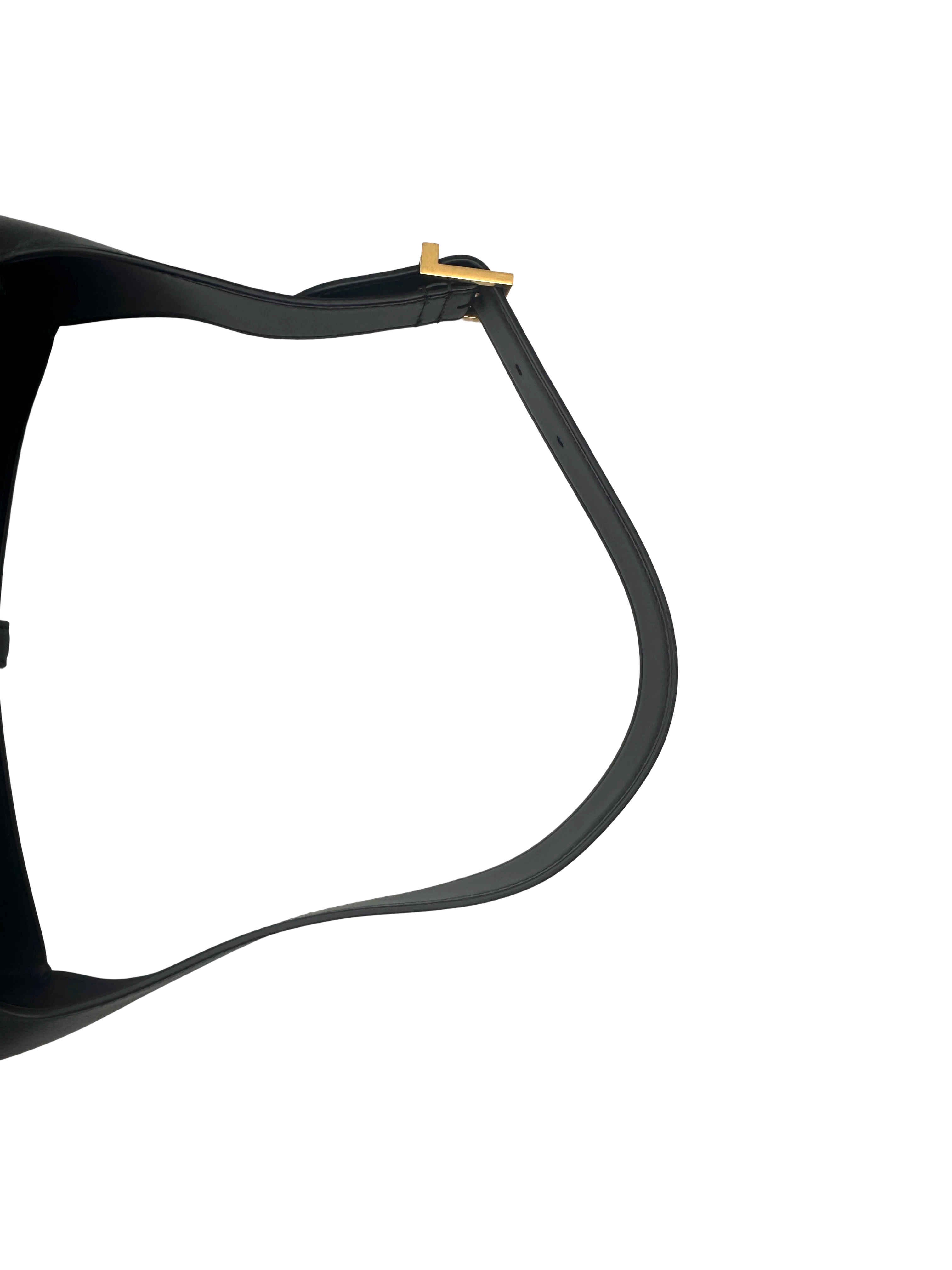 Saint Laurent Black Leather Hobo Bag SL273