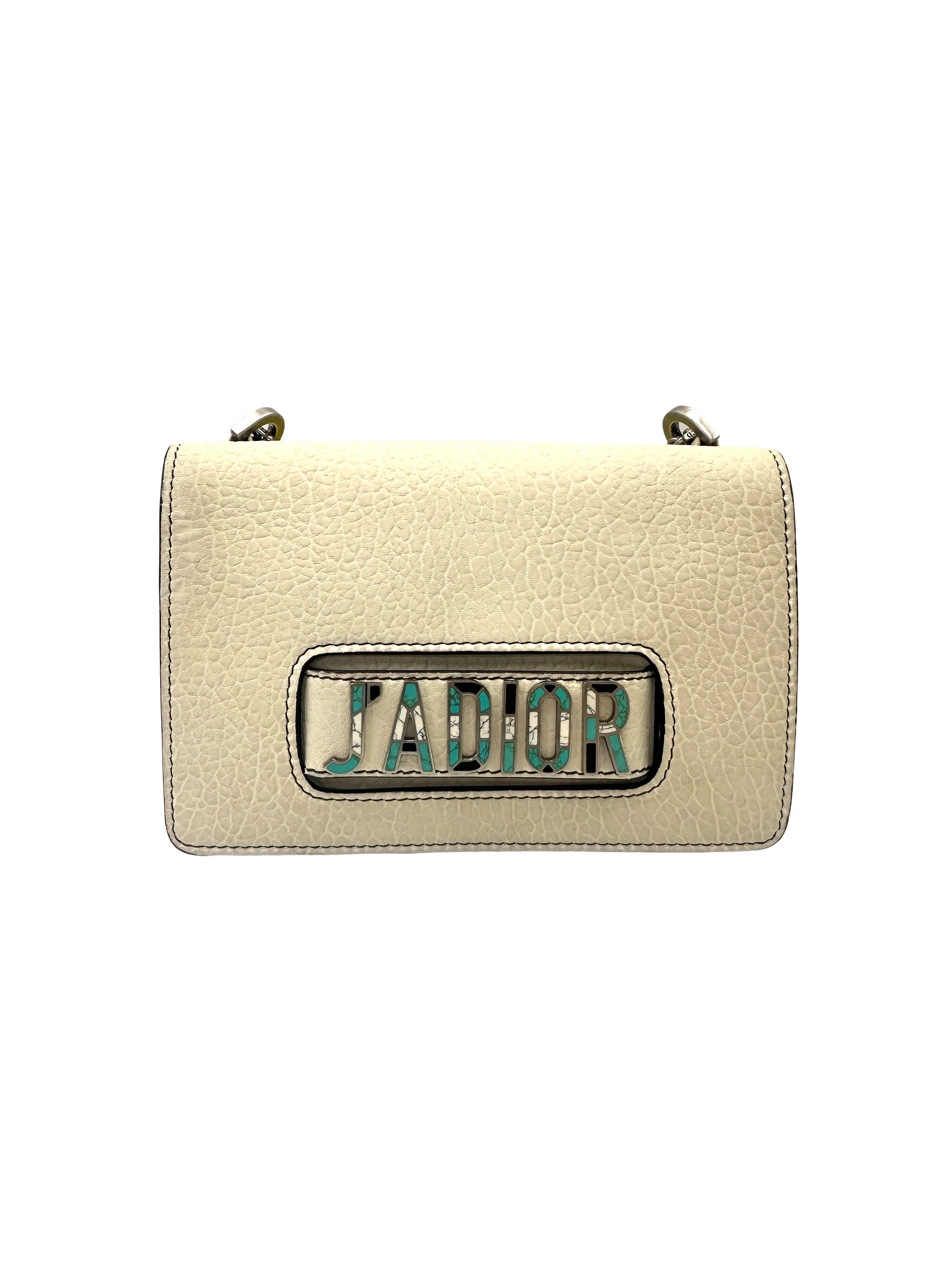 Christian Dior Jadior White Leather Chain Bag DR846