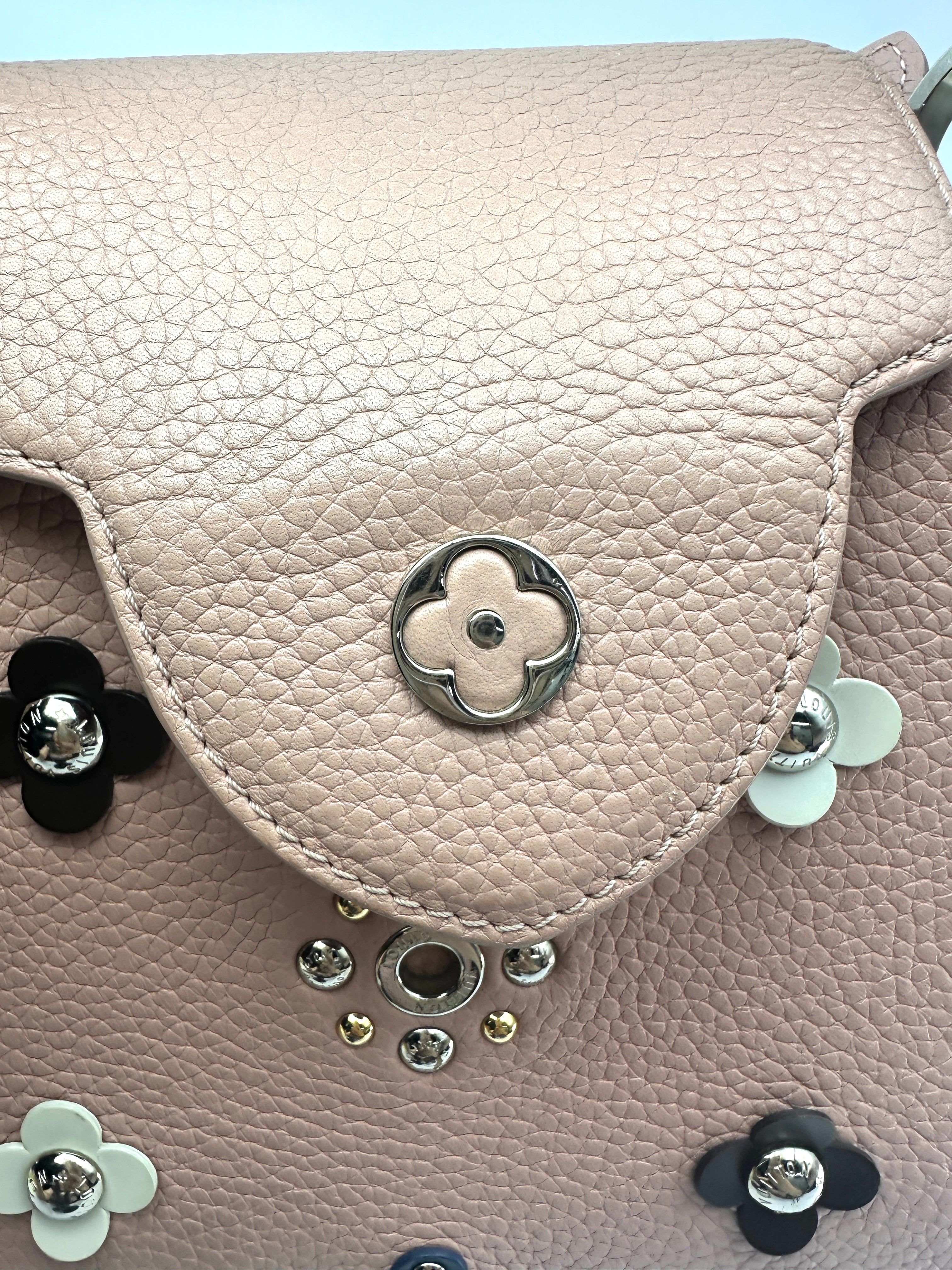 Louis Vuitton Capucines Pink Taurillon Leather Handle Bag With Mechanical Flowers LV3165