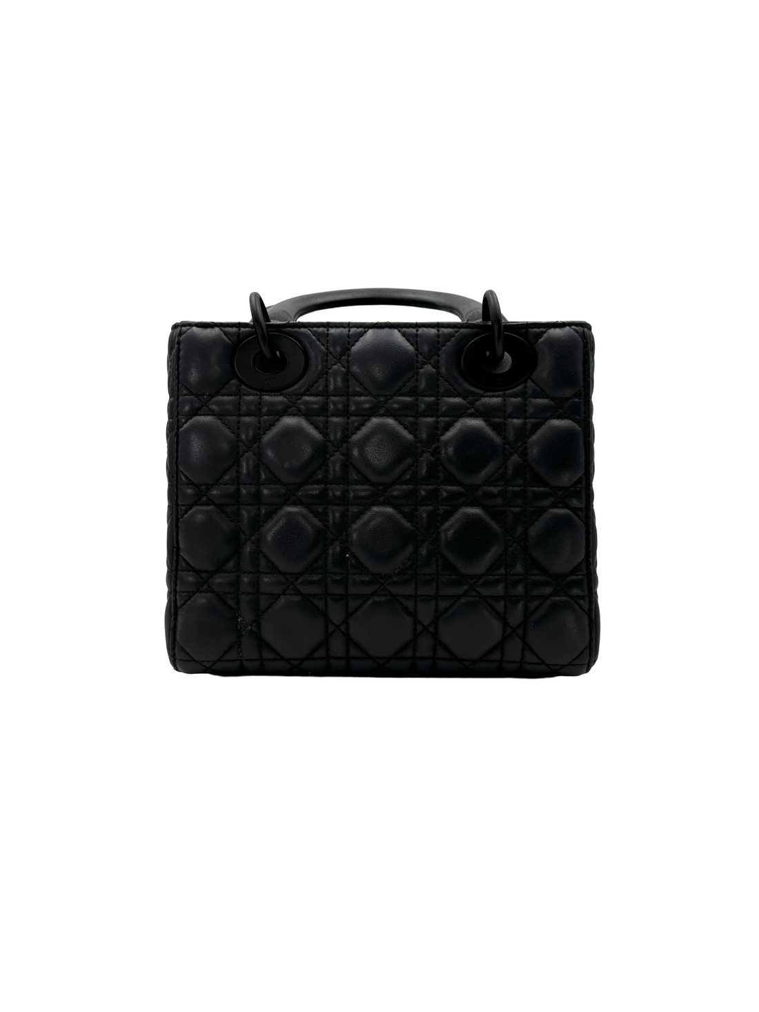 Christian Dior Lady Dior So Black Cannage Lambskin Handle Bag DR848