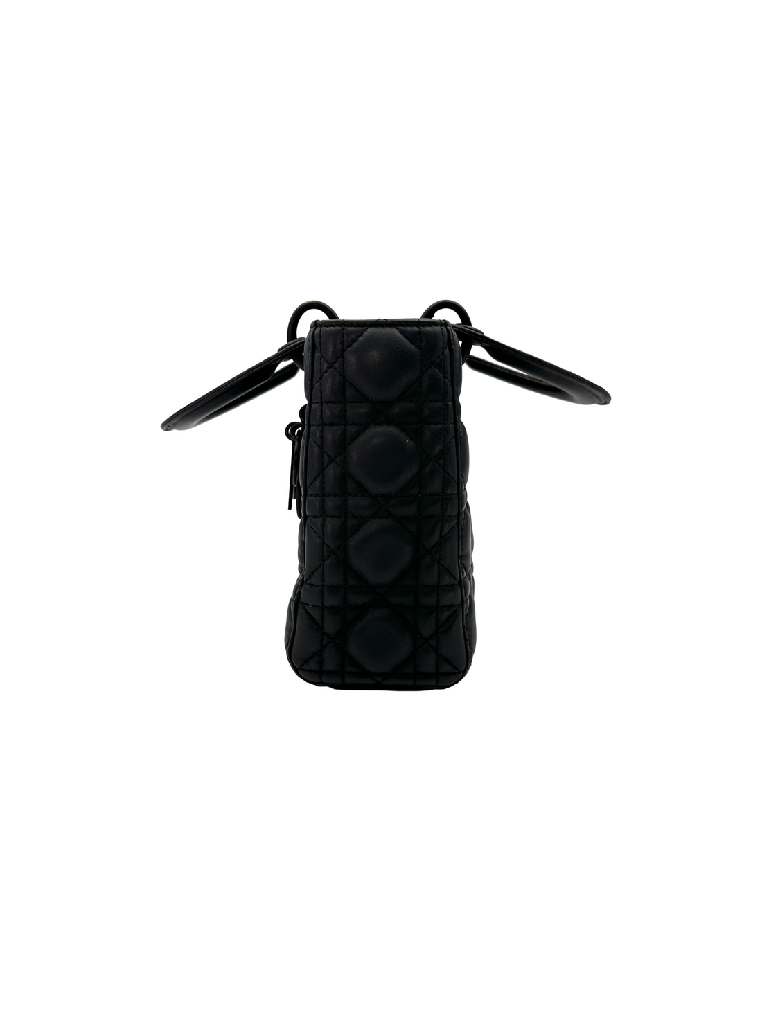 Christian Dior Lady Dior So Black Cannage Lambskin Handle Bag DR848