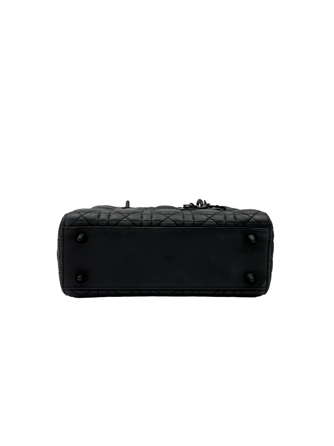 Christian Dior Lady Dior So Black Cannage Lambskin Handle Bag DR848