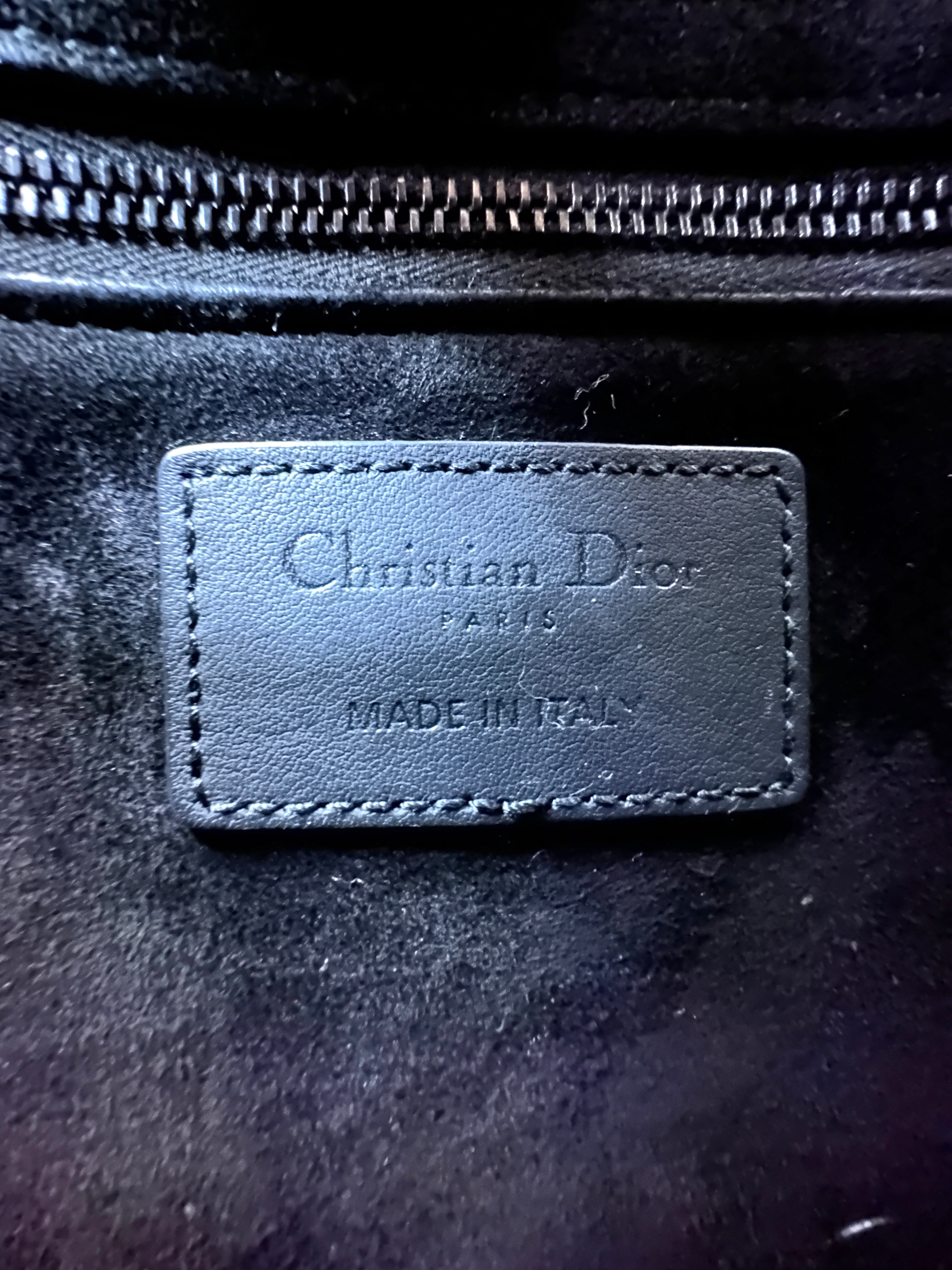Christian Dior Lady Dior So Black Cannage Lambskin Handle Bag DR848