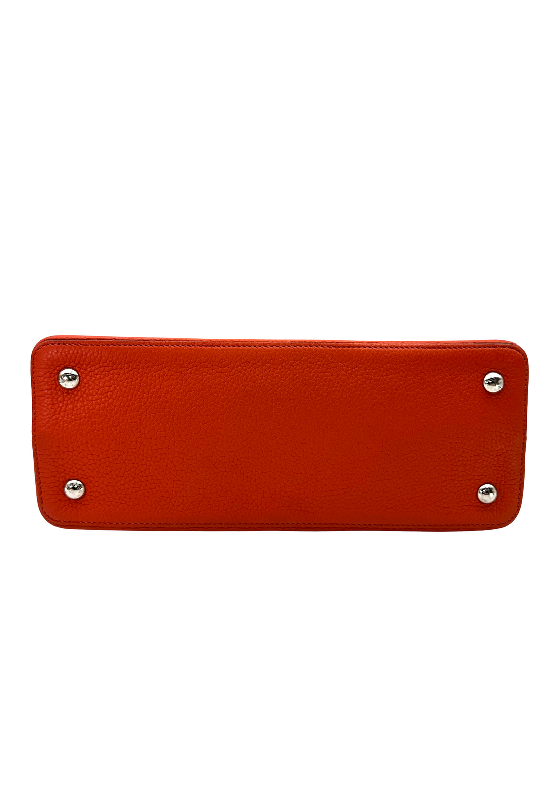 Louis Vuitton Capucines Orange Taurillon Leather Handle Bag LV3166