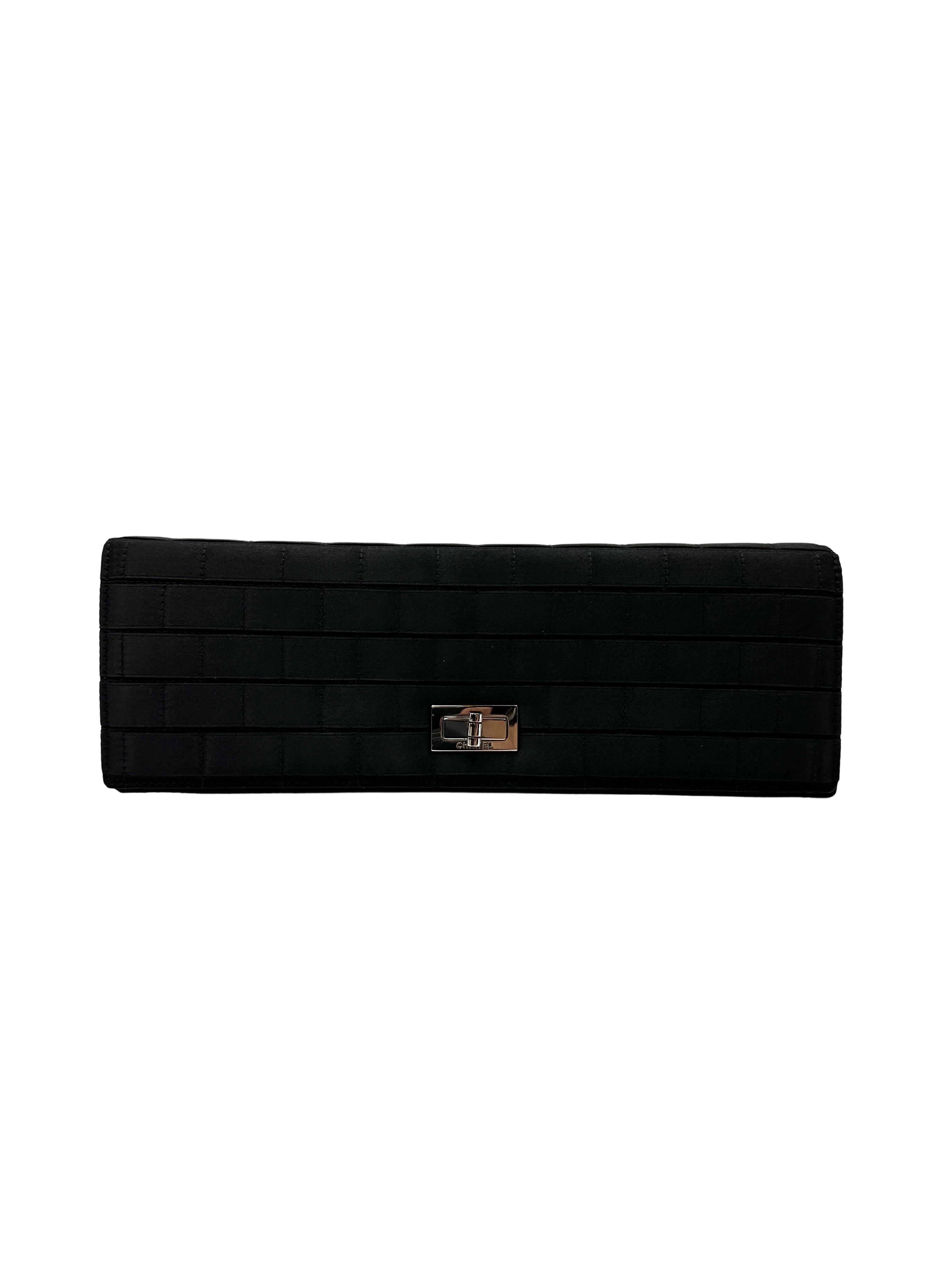 Chanel Chocolate Bar Black Leather Flap Bag(13***31) CC2373