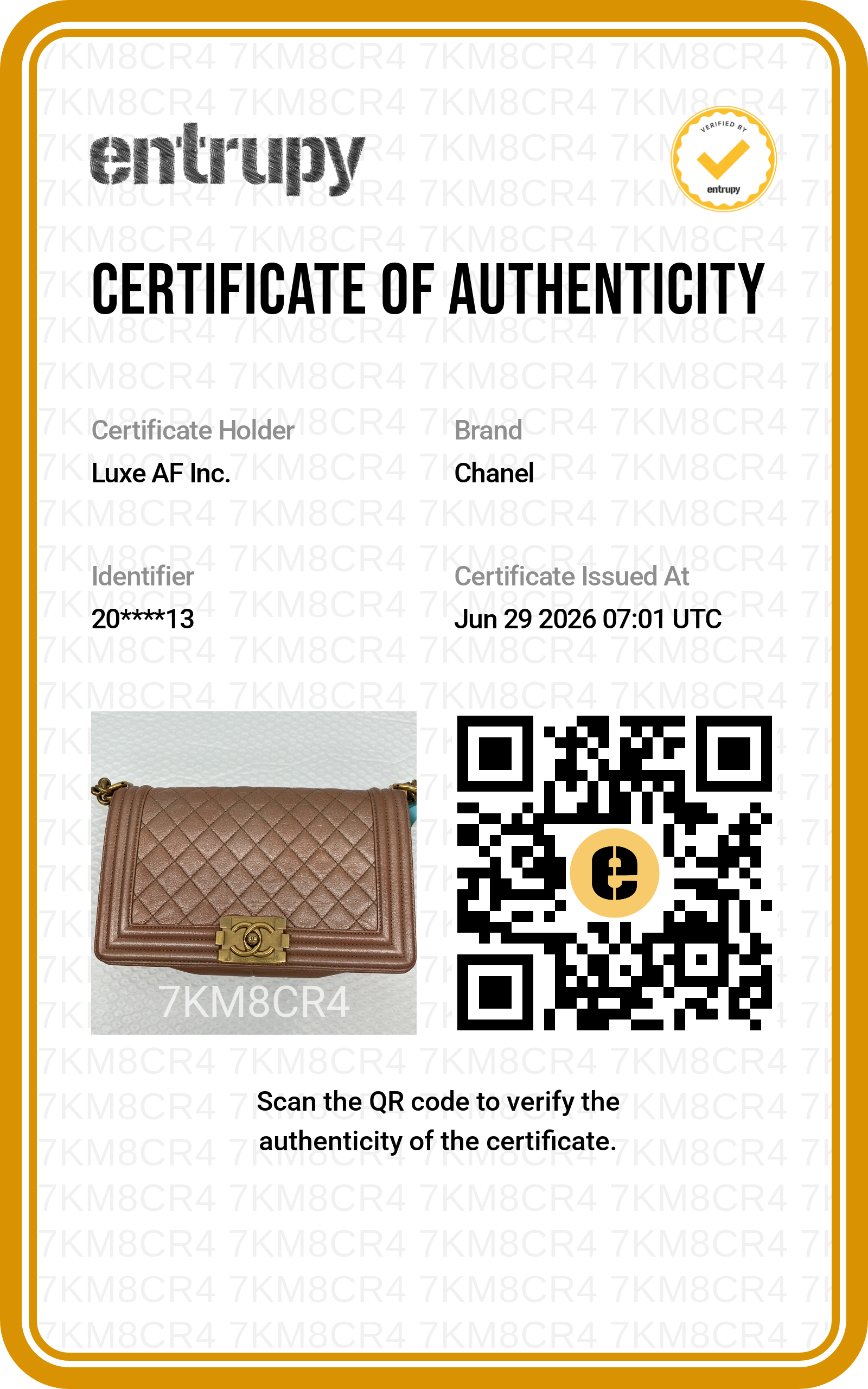 Chanel LeBoy Metallic Gold Quilted Leather Medium Size Flap Bag(20***13) CC2476