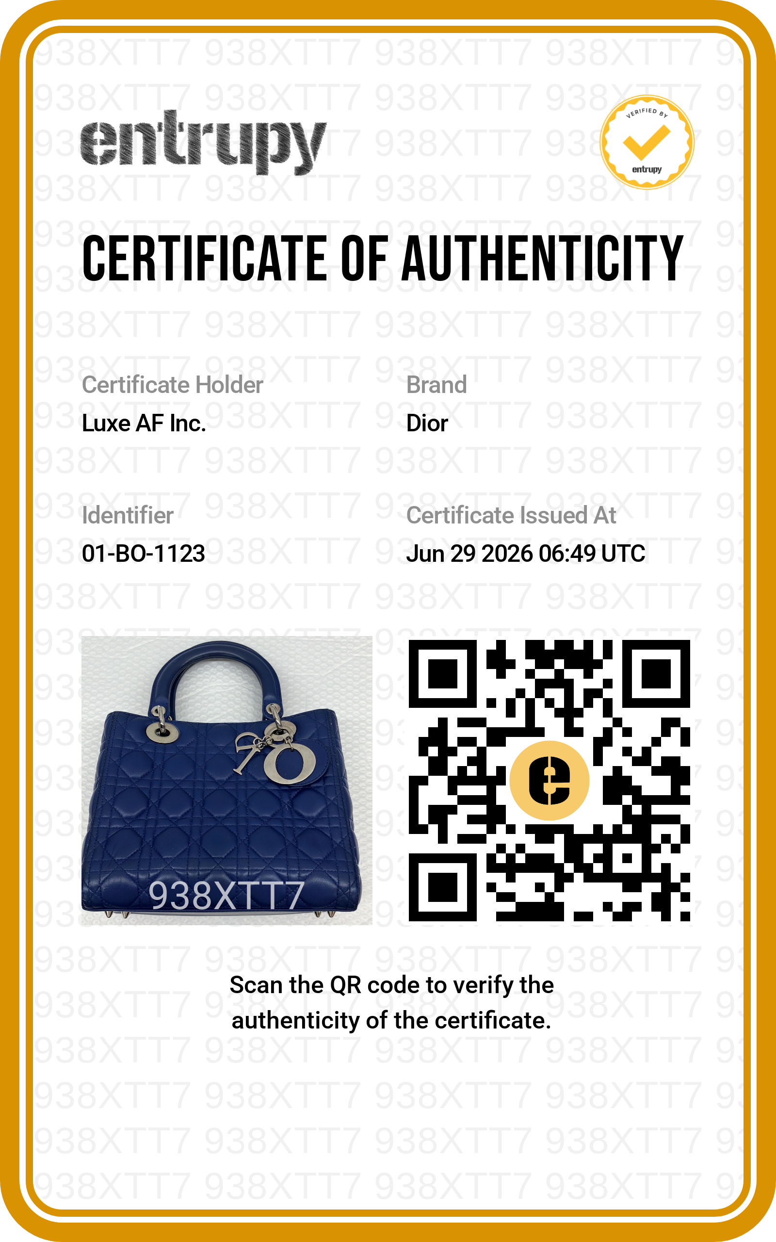 Christian Dior Lady Dior Blue Cannage Lambskin Handle Bag DR888