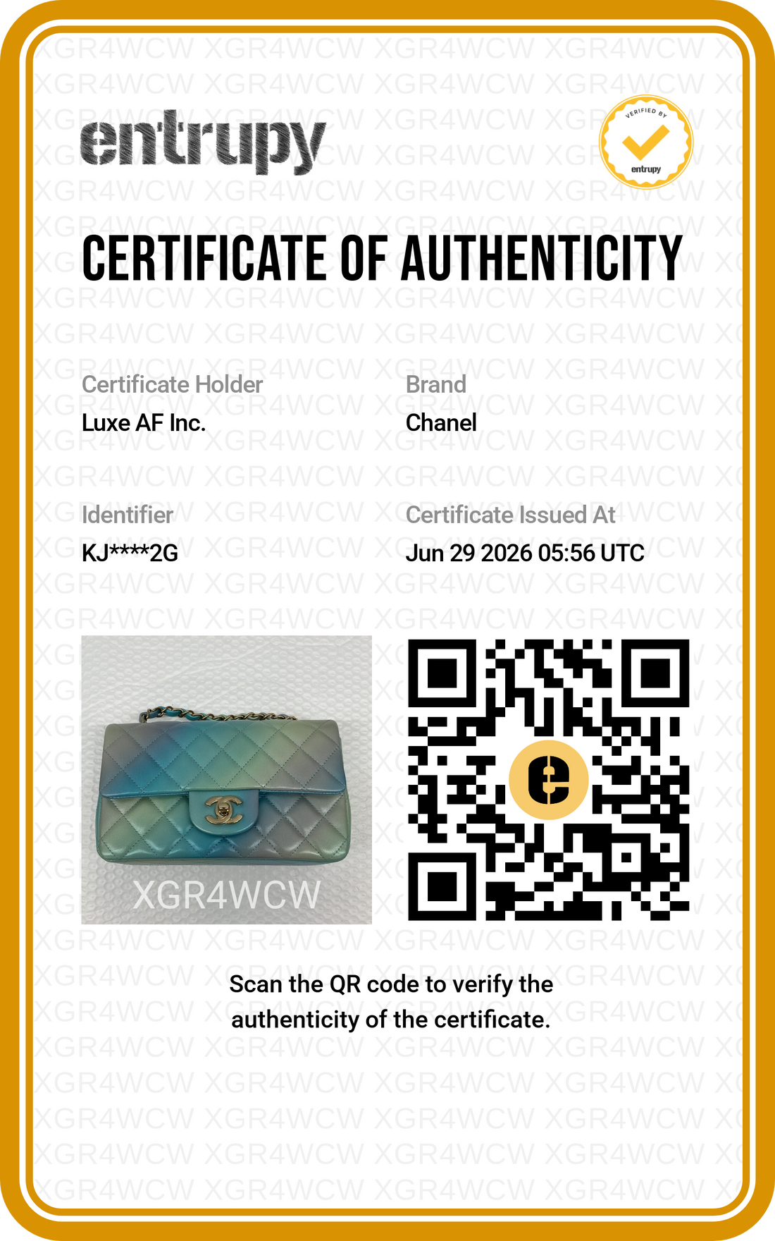 Chanel 24P Classic Flap Tie Dye Ombre Quilted Leather Mini Rectangular Flap Bag(KJ***2G) CC2350
