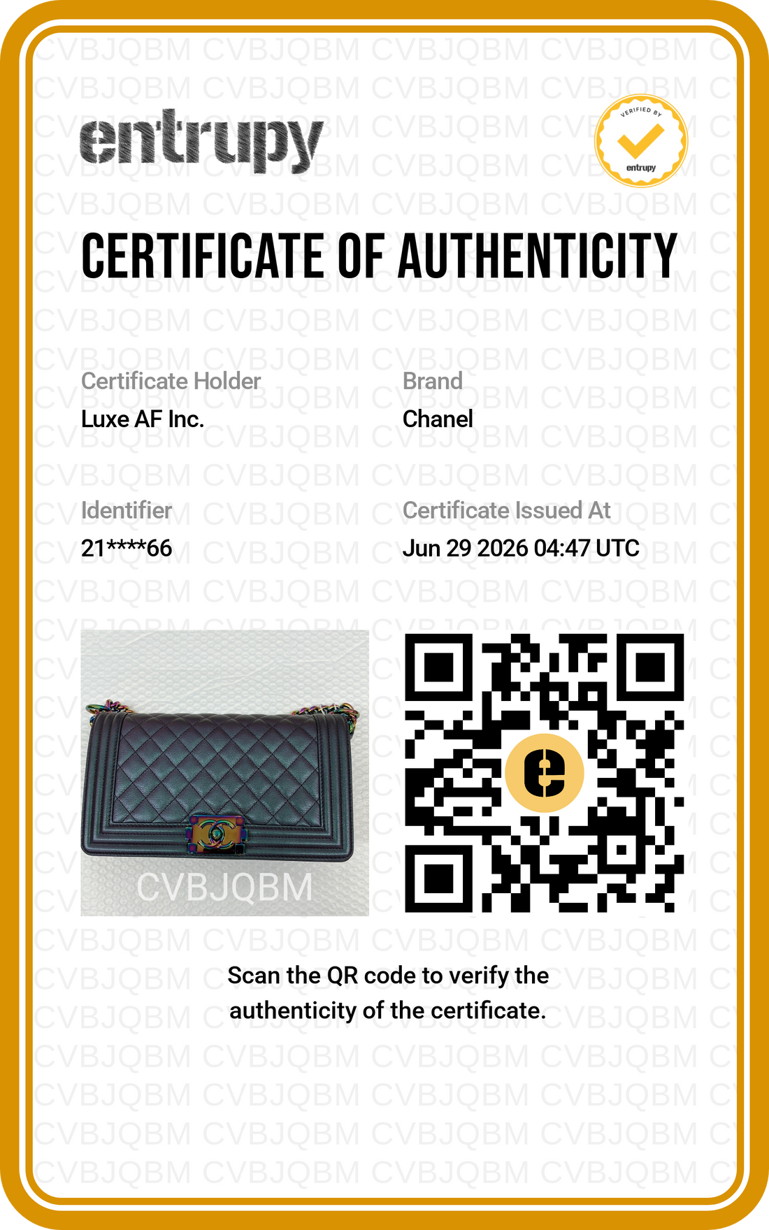Chanel LeBoy Iridescent Purple Quilted Leather Medium Size Flap Bag(21***66) CC2353