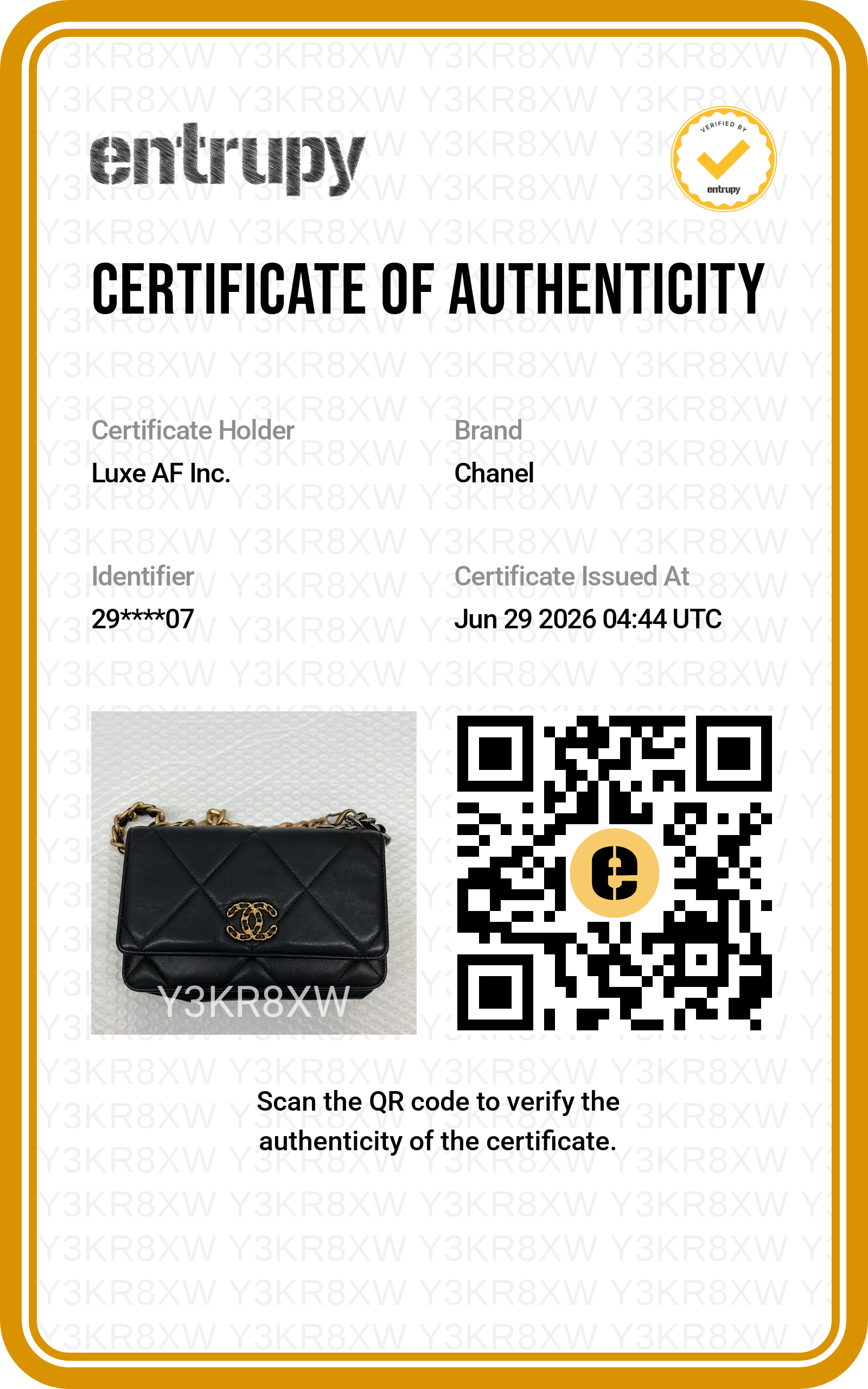 Chanel 19Bag Black Quilted Leather Wallet On Chain(29***07) CC2362