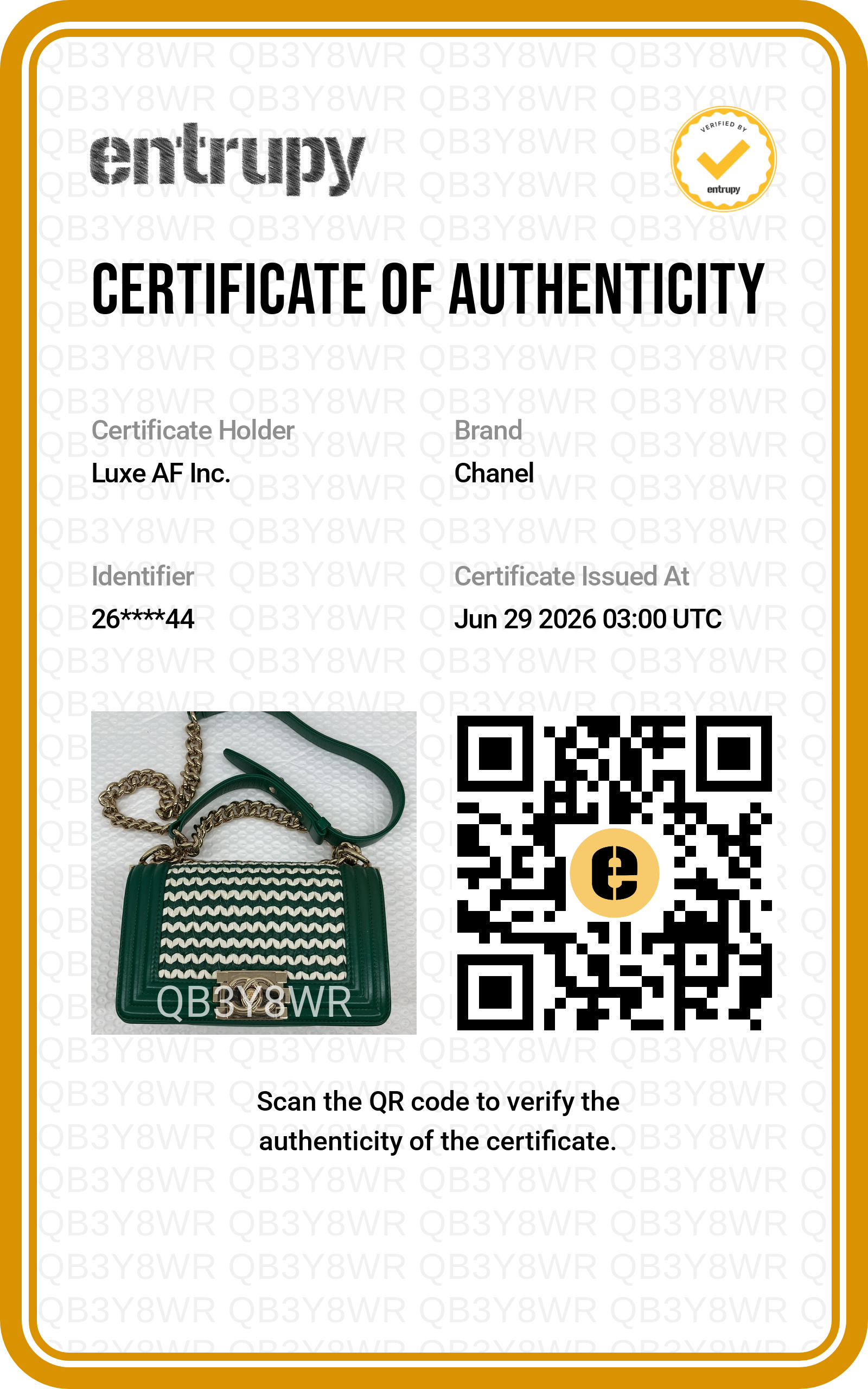 Chanel LeBoy Green Woven Knit Small Size Flap Bag With Gold Buckle(26***44) CC2344