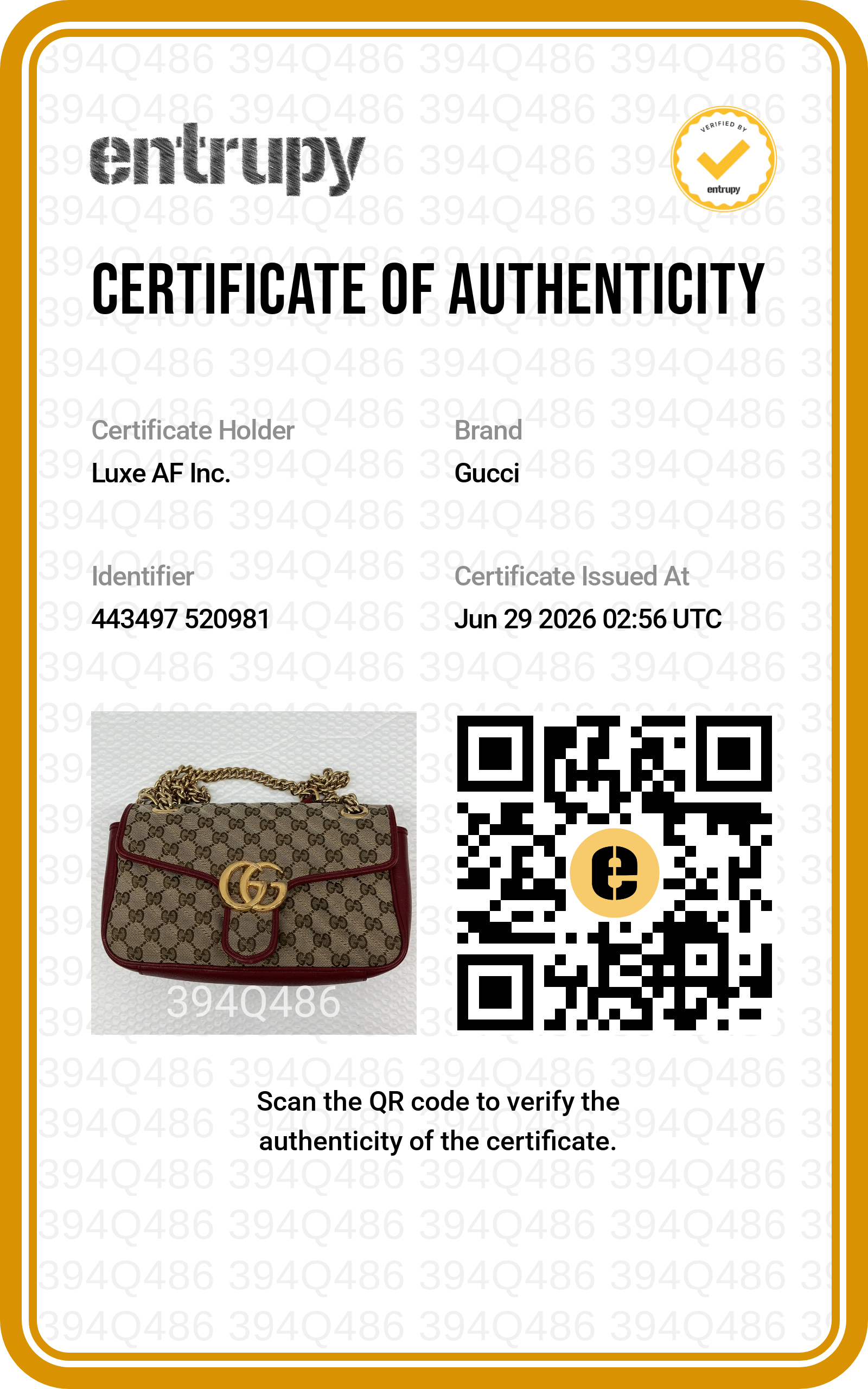Gucci GG Marmont Beige Supreme Canvas Shoulder Bag GG1370