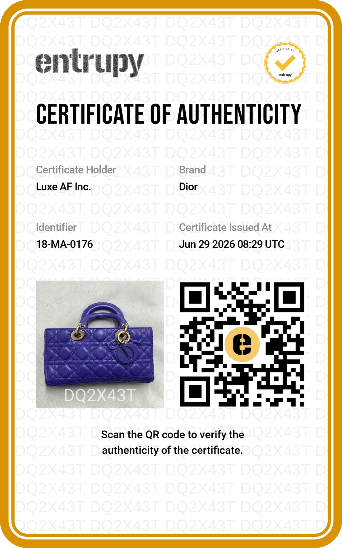 Christian Dior D-joy Purple Cannage Lambskin Handle Bag DR884