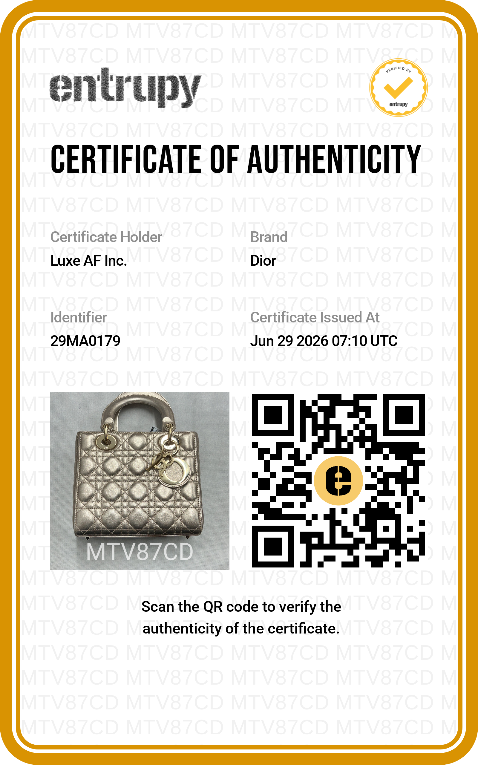 Christian Dior Lady Dior Gold Cannage Leather Handle Bag DR841