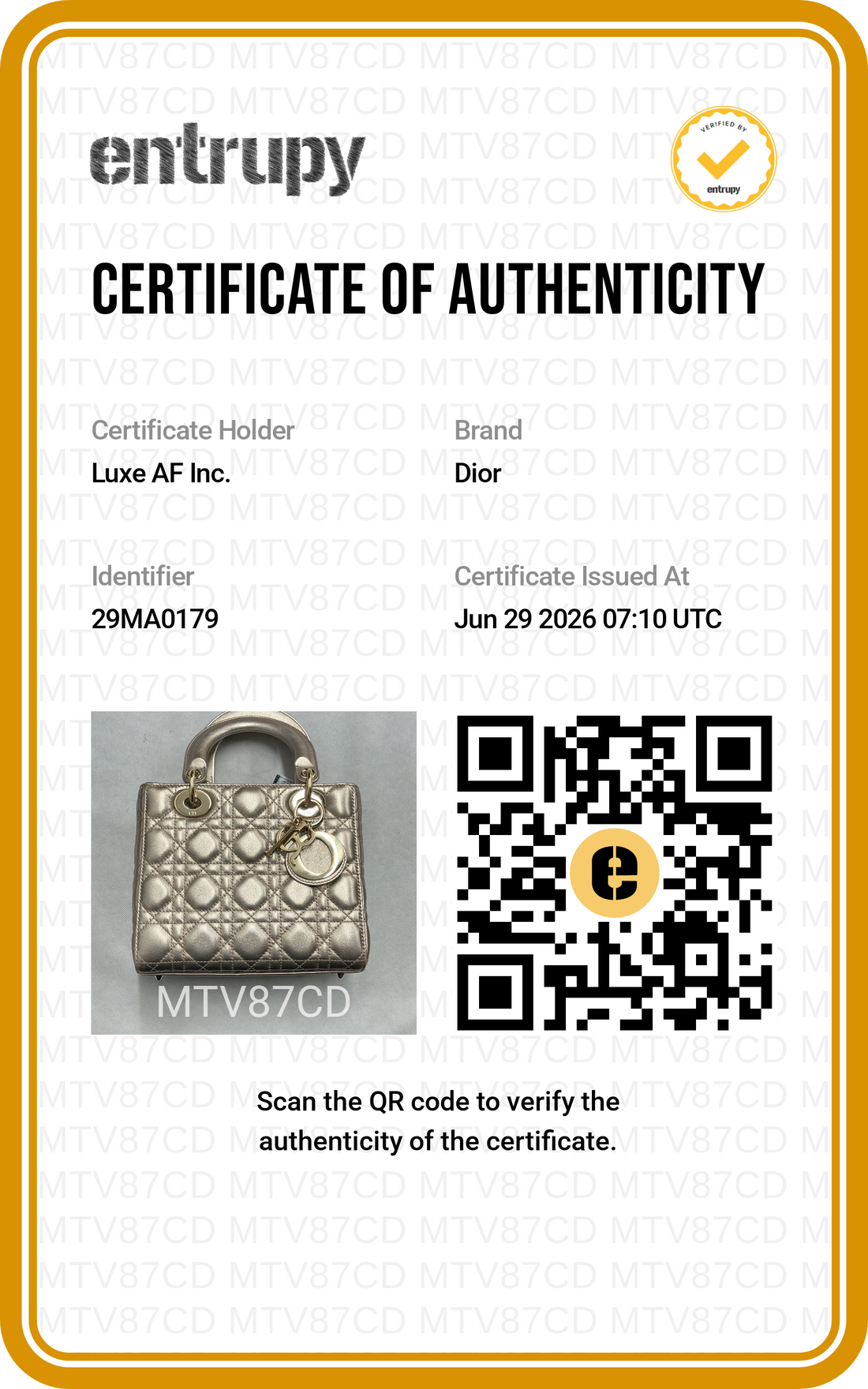 Christian Dior Lady Dior Gold Cannage Leather Handle Bag DR841