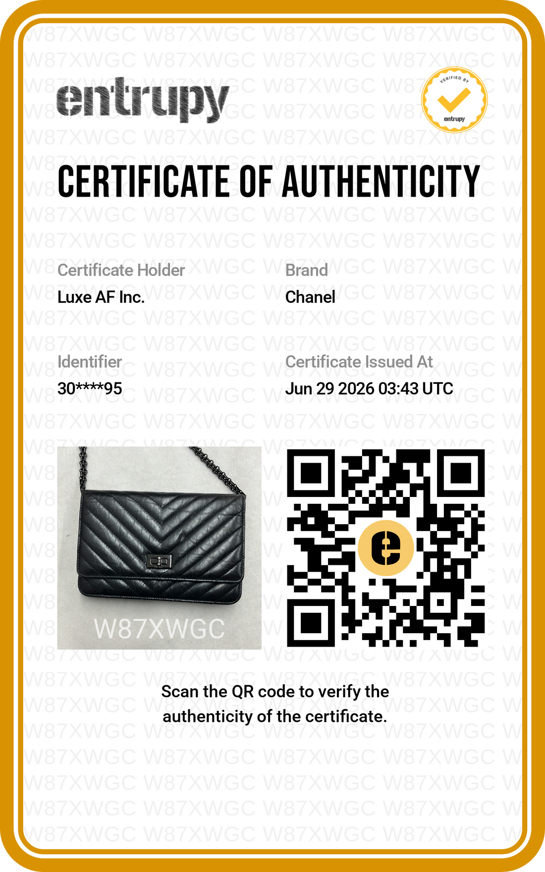 Chanel So Black Chevron Quilted Leather Wallet On Chain(30***95) CC2346