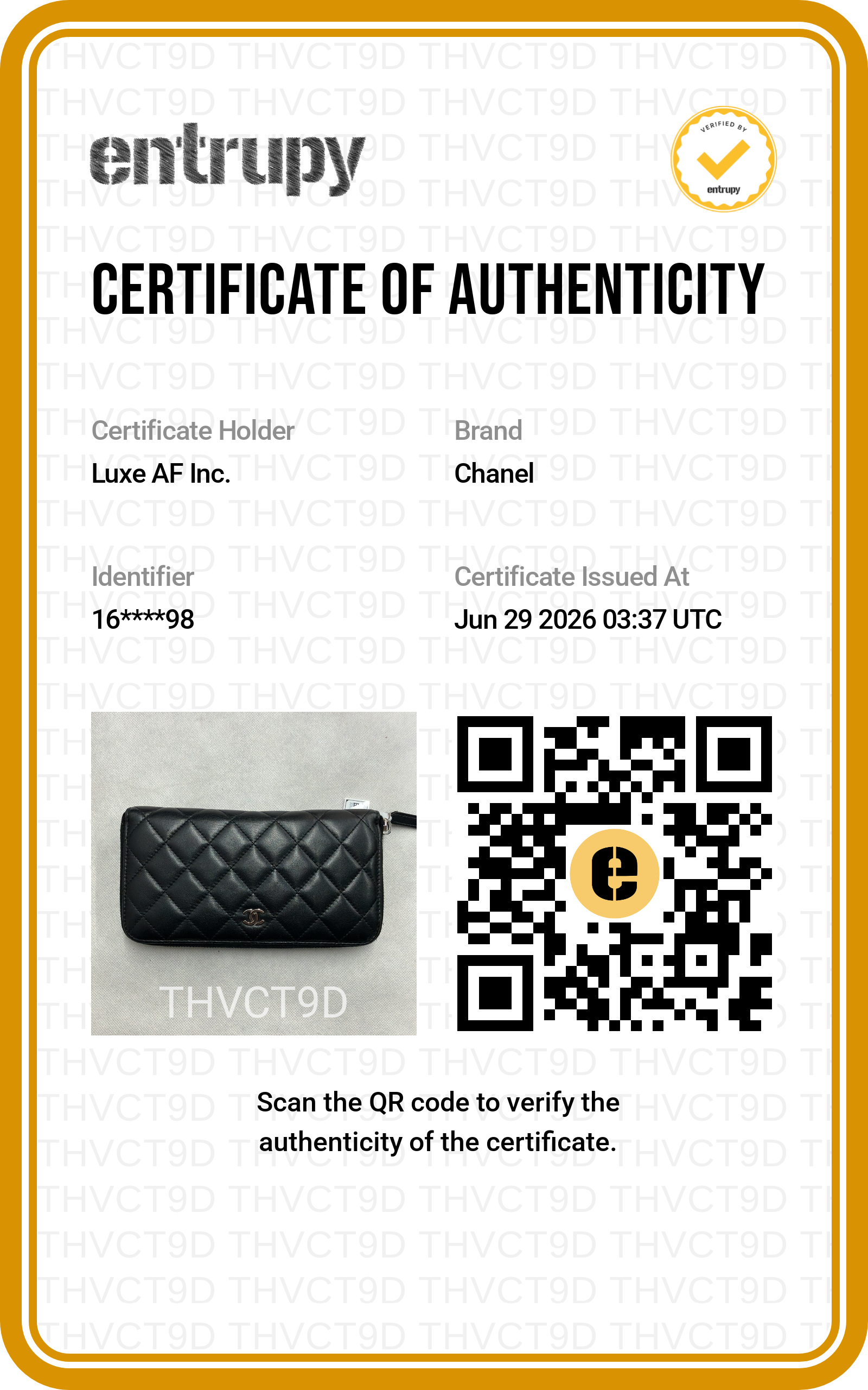 Chanel Black Quilted Leather Long Wallet(16***98) CC2351