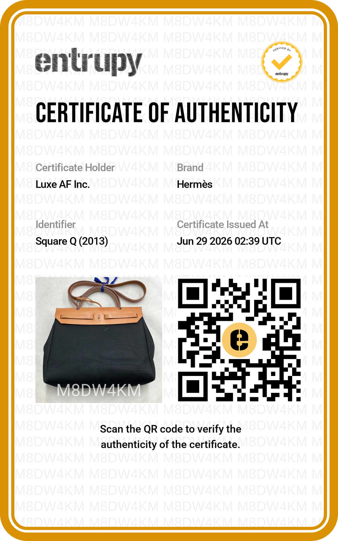Hermes Herbag31 Black Toile Canvas Handle Bag HR137