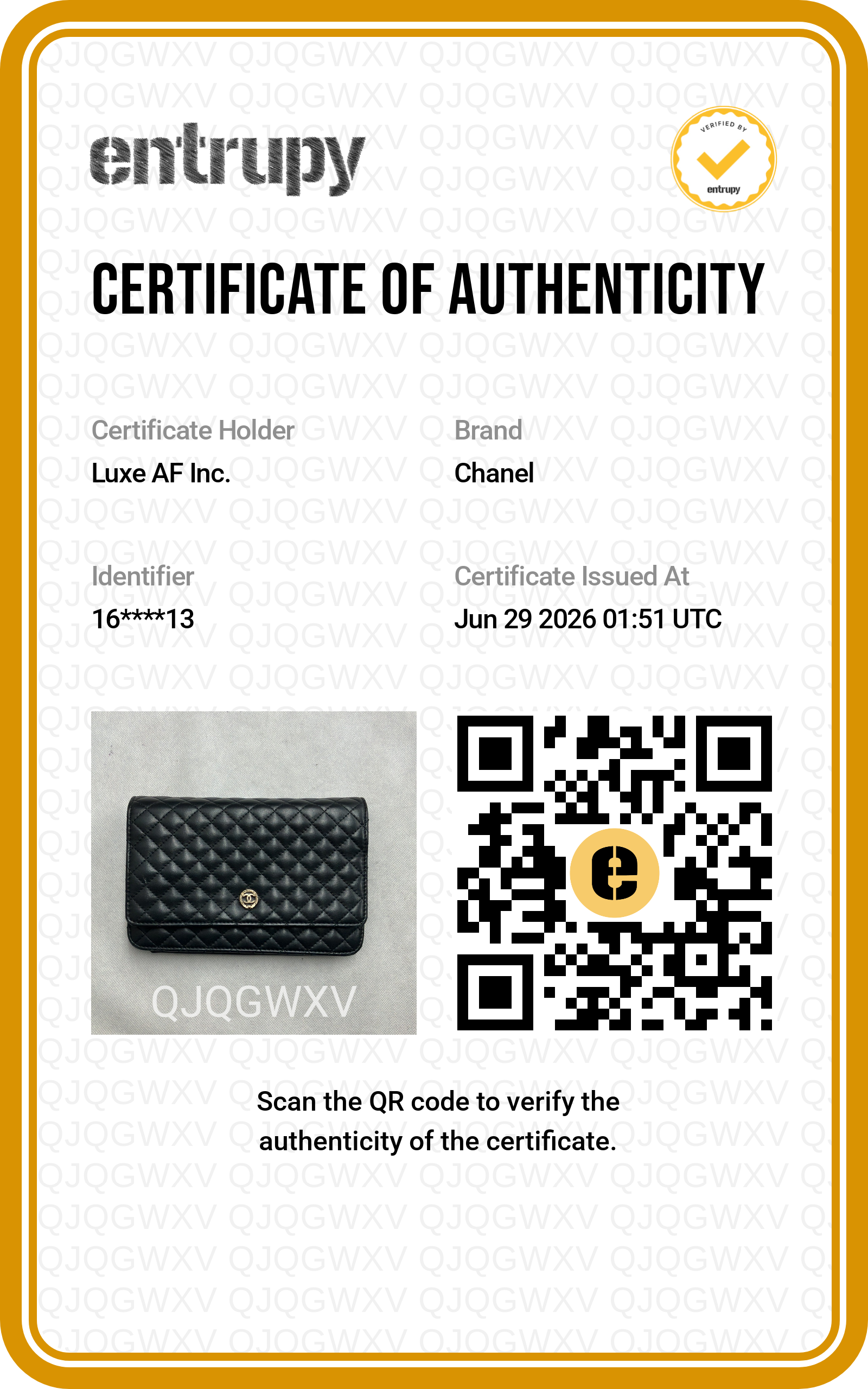 Chanel Black Quilted Leather Wallet On Chain(16***13) CC2462