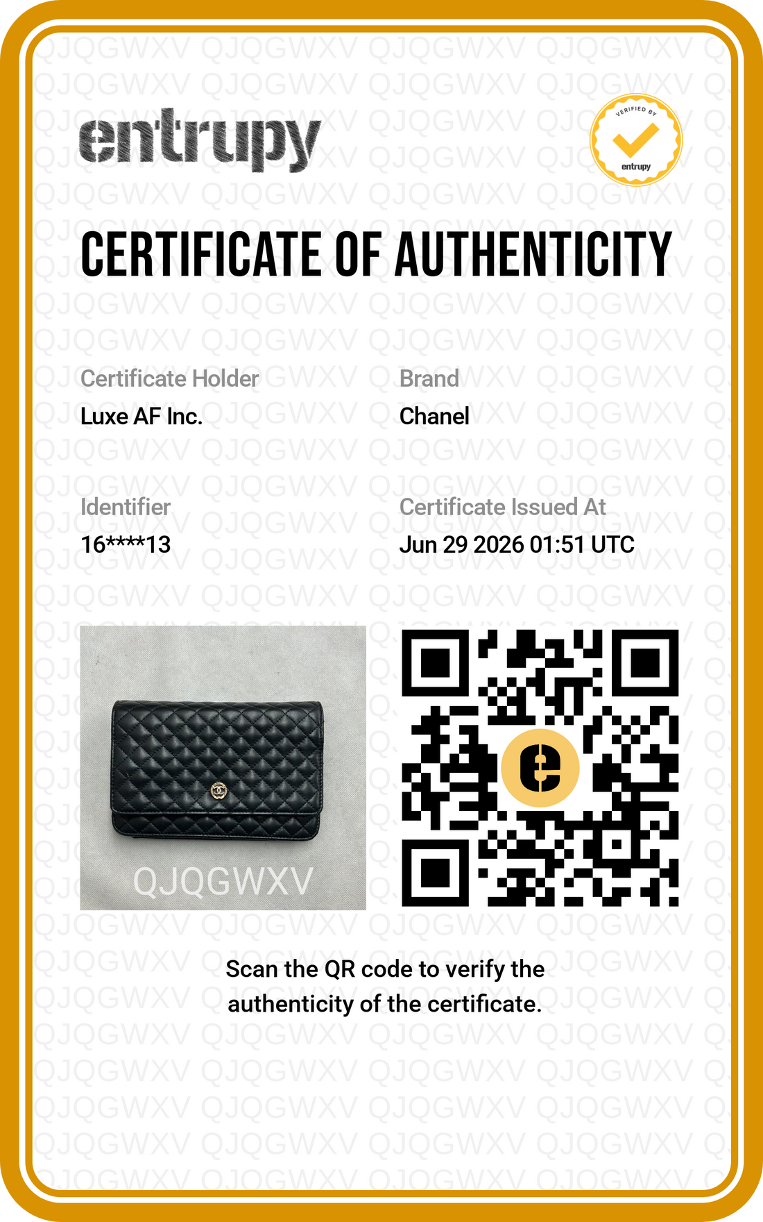Chanel Black Quilted Leather Wallet On Chain(16***13) CC2462