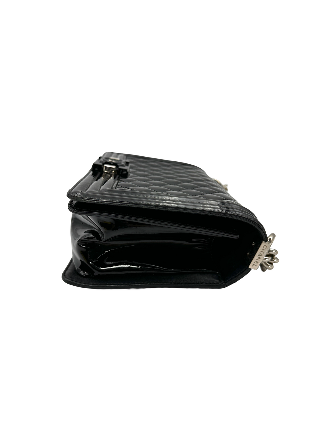 Chanel LeBoy Black Quilted Patent Leather Flap Bag(20***81) CC2378