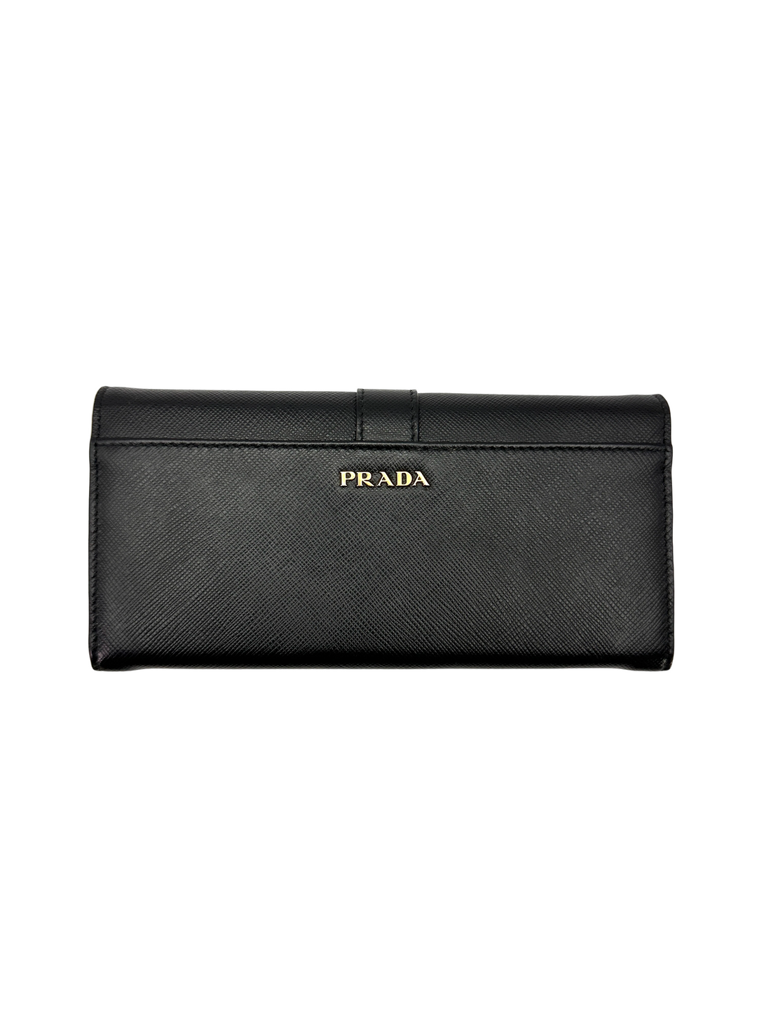 Prada Cahier Black Leather Long Wallet PR526
