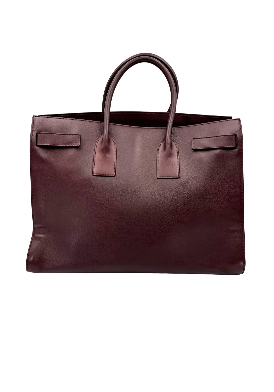 Saint Laurent Sac de Jour Dark Red Leather Large Size Handle Bag SL272