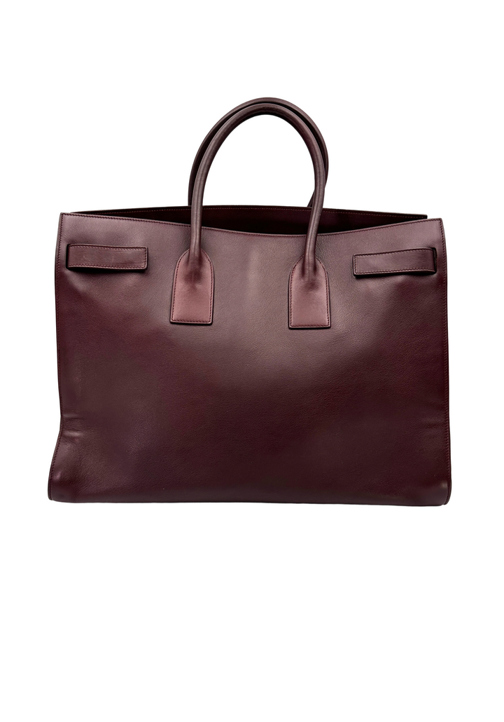 Saint Laurent Sac de Jour Dark Red Leather Large Size Handle Bag SL272