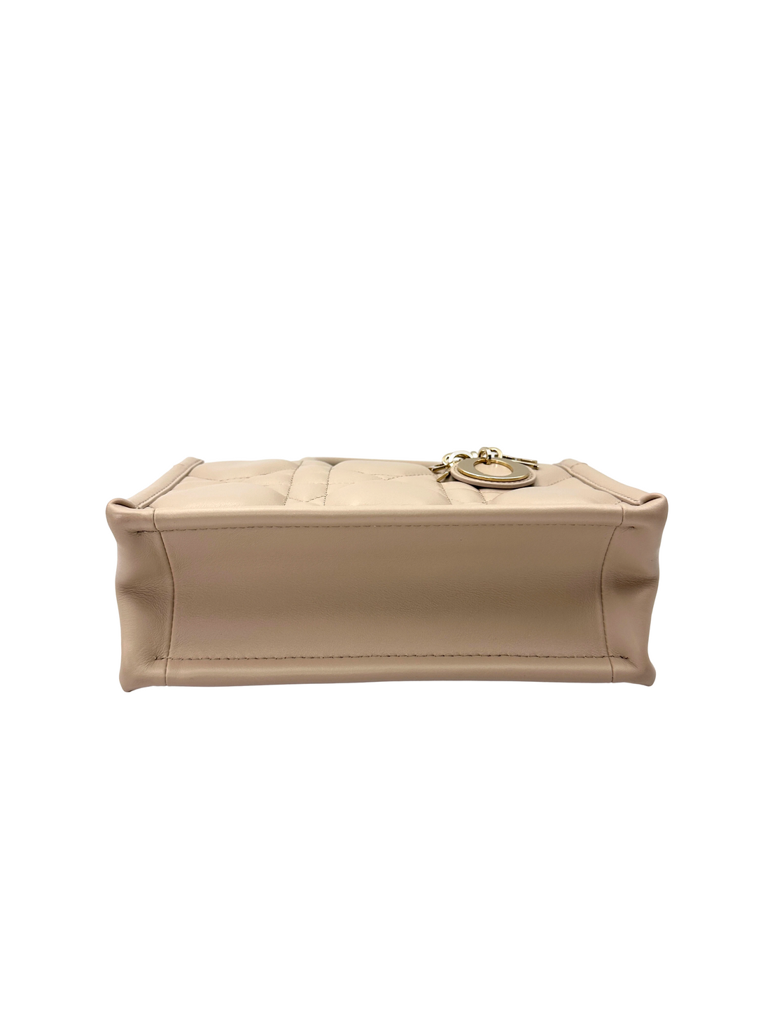 Christian Dior Latte Macrocannage Leather Mini Book Tote Bag DR851
