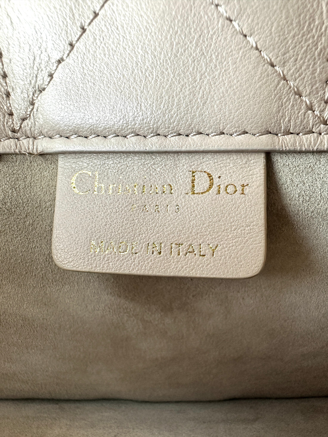 Christian Dior Latte Macrocannage Leather Mini Book Tote Bag DR851