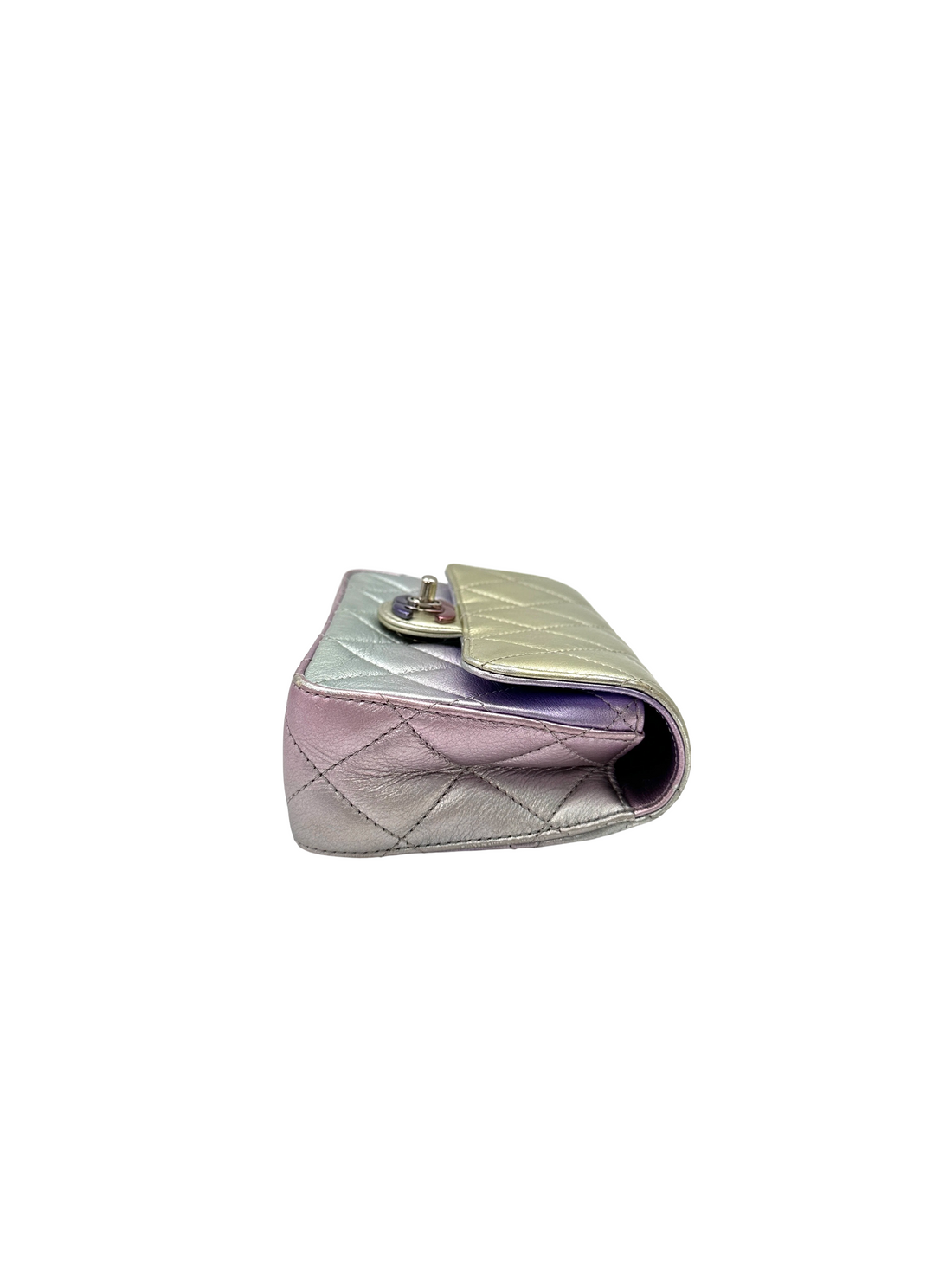 Chanel 21K Iridescent Purple Quilted Leather Mini Flap Bag(JP***P5) CC2382