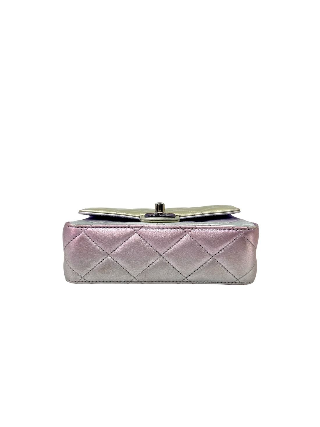 Chanel 21K Iridescent Purple Quilted Leather Mini Flap Bag(JP***P5) CC2382