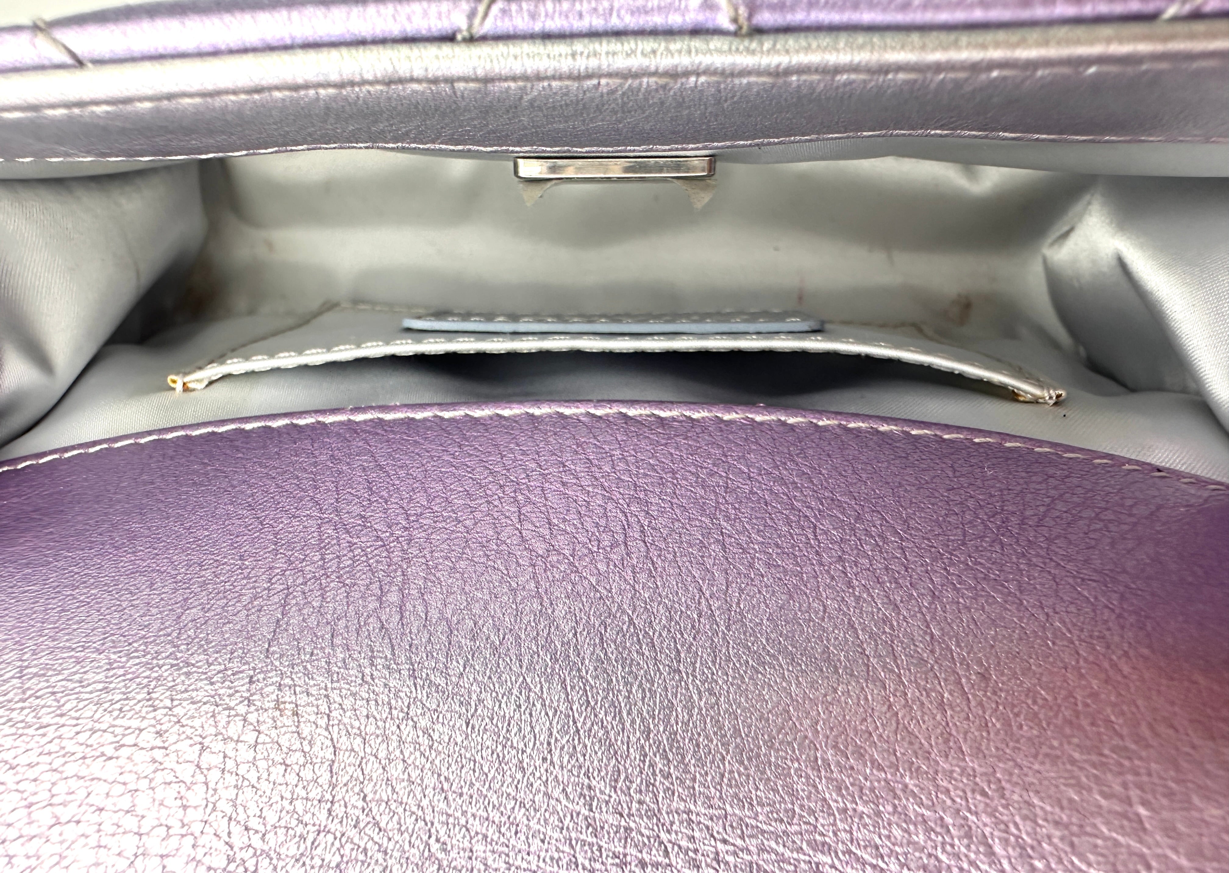 Chanel 21K Iridescent Purple Quilted Leather Mini Flap Bag(JP***P5) CC2382