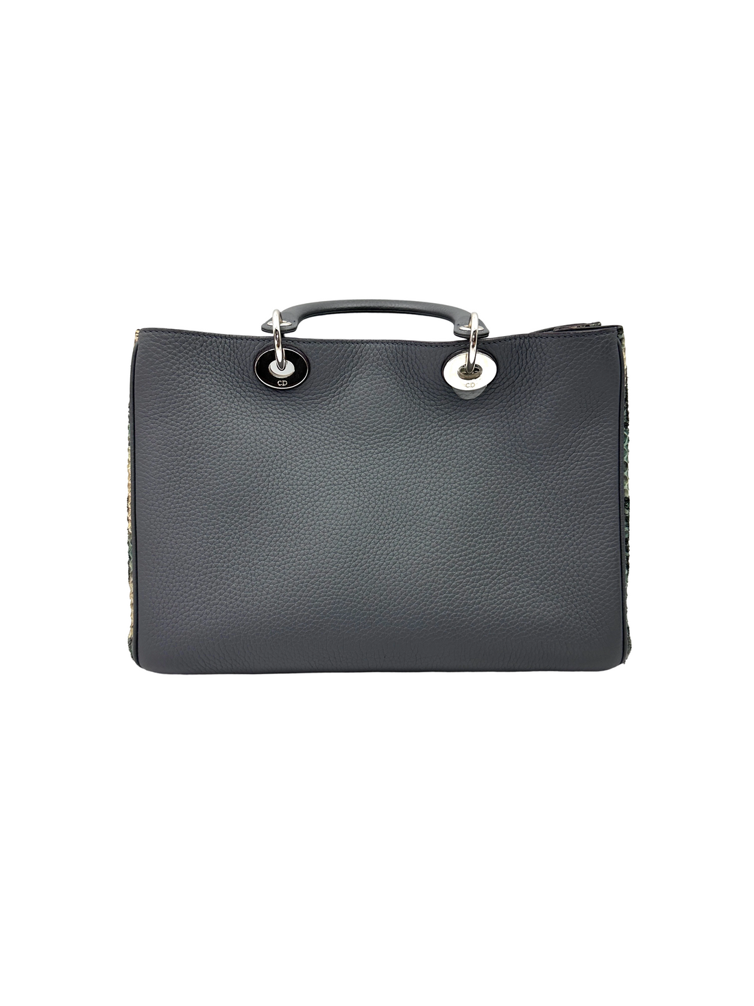 Christian Dior Diorissimo Black Leather Python Handle Bag DR853
